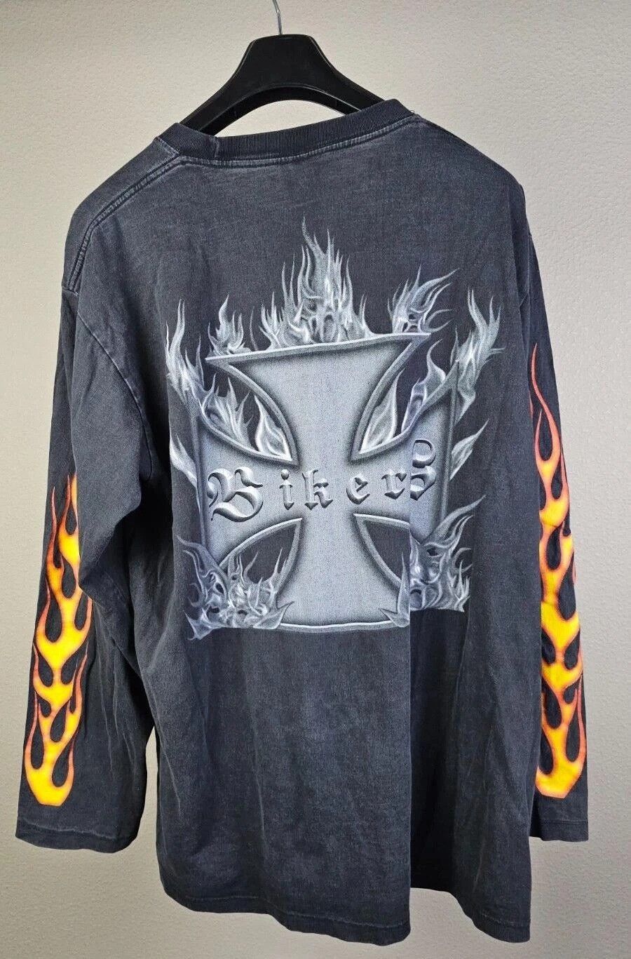 West Coast Choppers Vintage Y2K West Coast Choppers Bikers Shirt Faded Black XXL Size US XXL / EU 58 / 5 - 3 Thumbnail