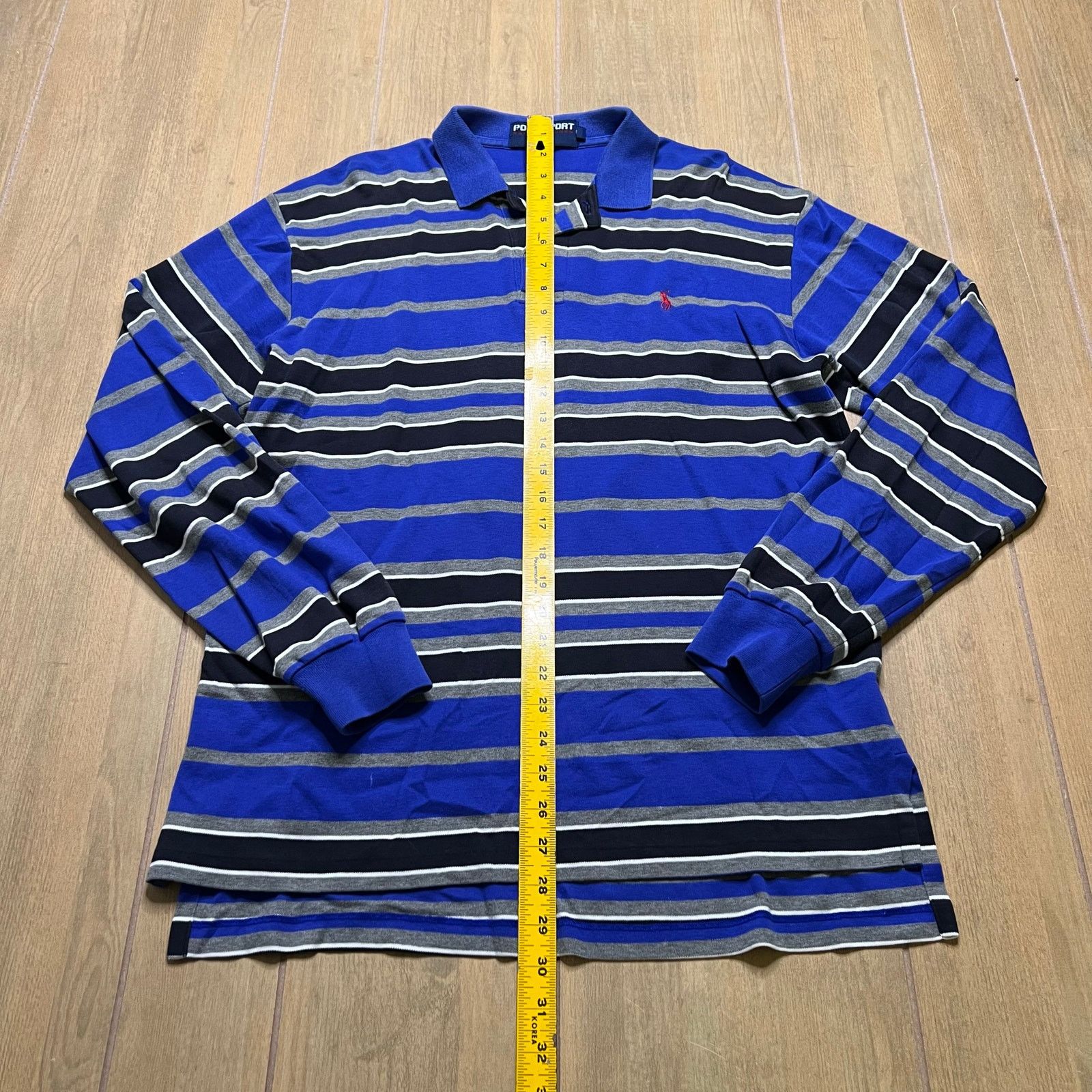 Polo Ralph Lauren Polo Sport by Ralph Lauren striped long-sleeve rugby Sz M Size US M / EU 48-50 / 2 - 5 Thumbnail