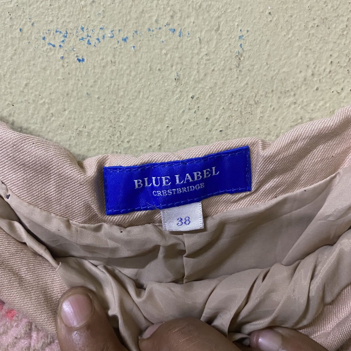 Designer Blue label mini skirt squares design Size 24" / US 00 / IT 34 - 4 Thumbnail