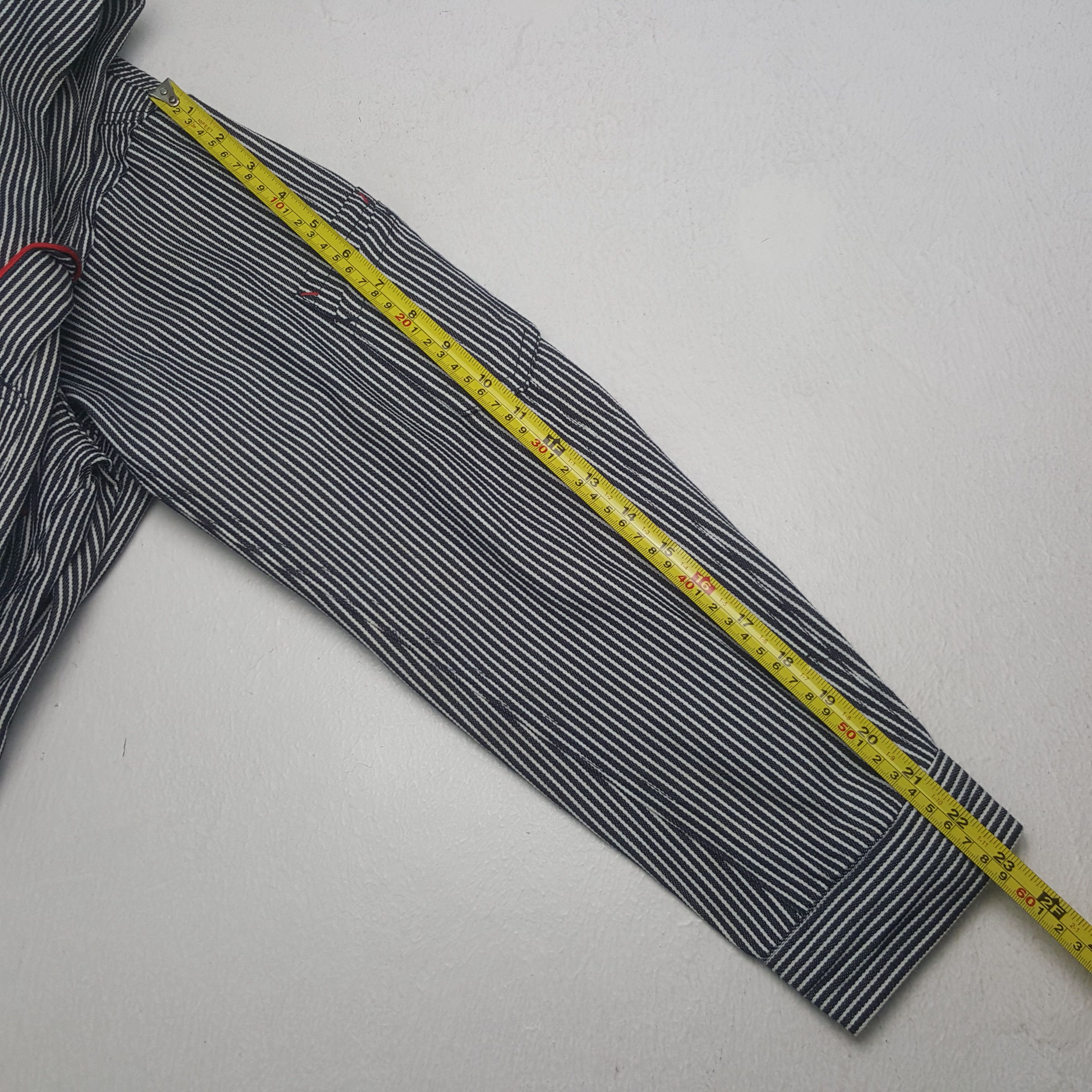 Japanese Brand Vintage Blue B Custom Hysteric Glamour Striped Jacket Size US L / EU 52-54 / 3 - 11 Thumbnail