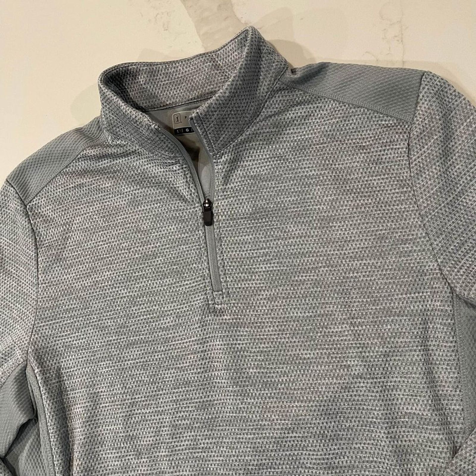 PGA Tour PGA Tour Textured Fleece 1/4 Zip Pullover Sweater Mens Large Size US L / EU 52-54 / 3 - 3 Thumbnail