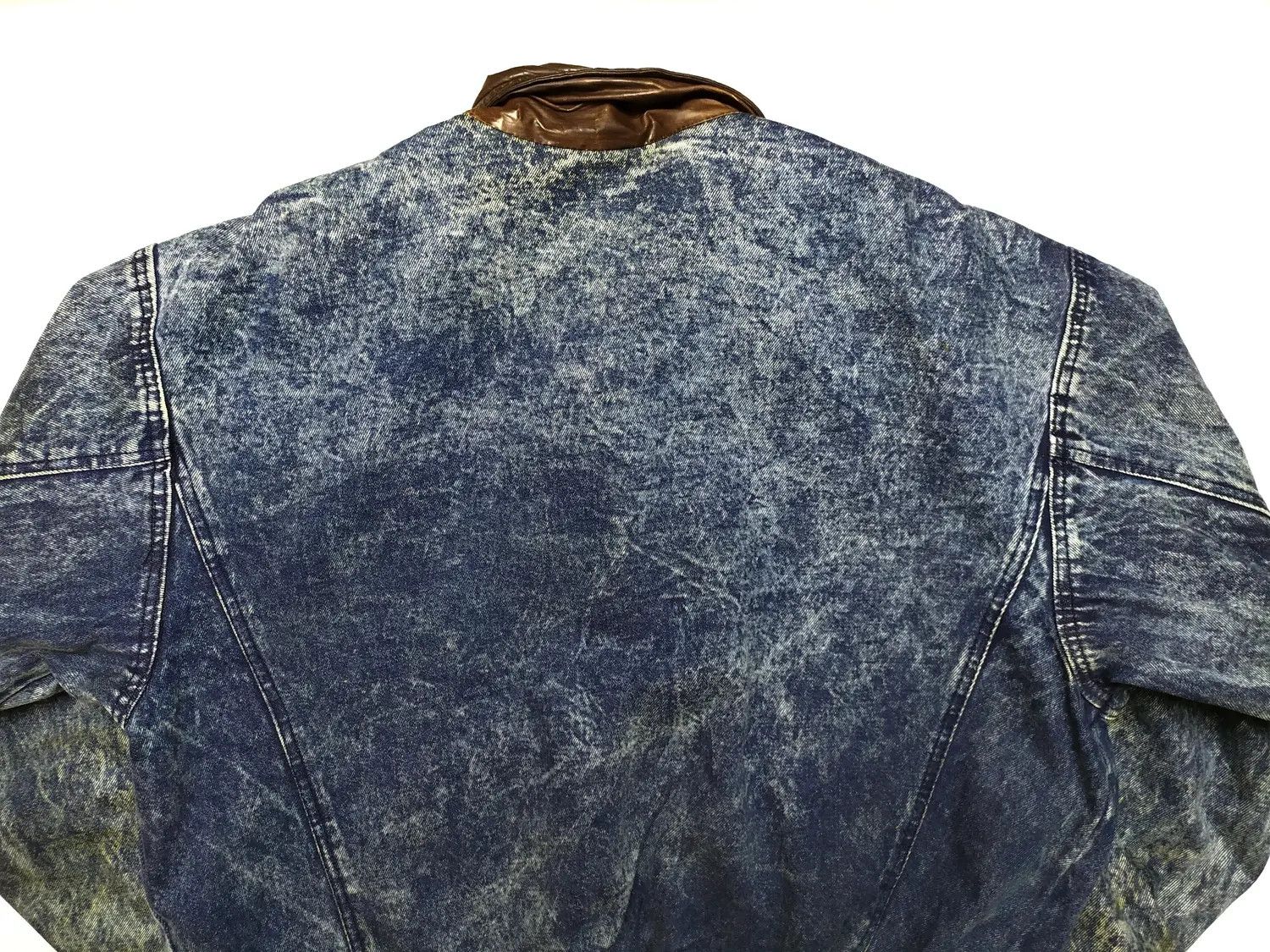 Vintage Vintage Reversible Brown Leather Denim Jacket Size US M / EU 48-50 / 2 - 9 Thumbnail