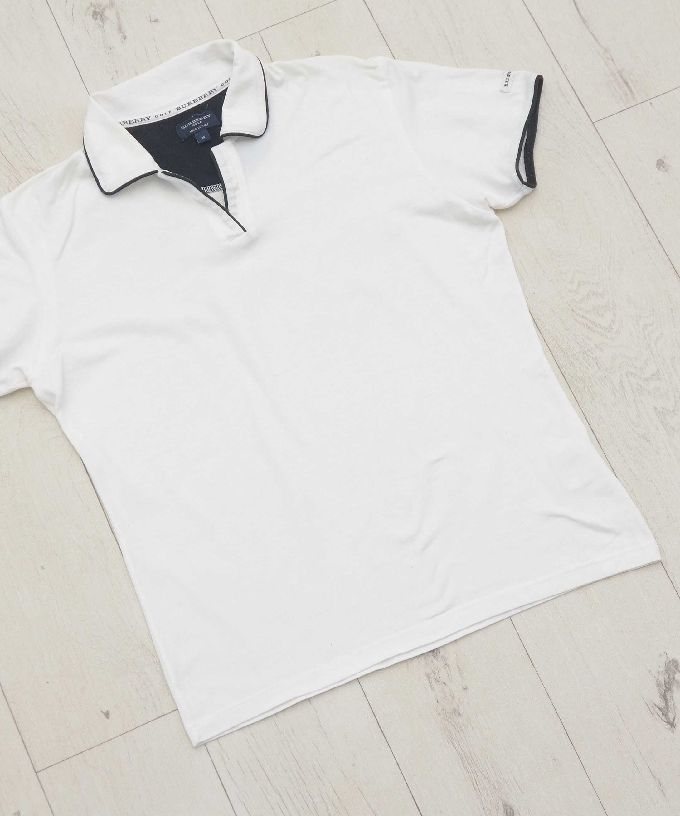 Burberry × Vintage Vintage Womens Burberry Golf Logo White Polo Shirt Size M / US 6-8 / IT 42-44 - 4 Thumbnail