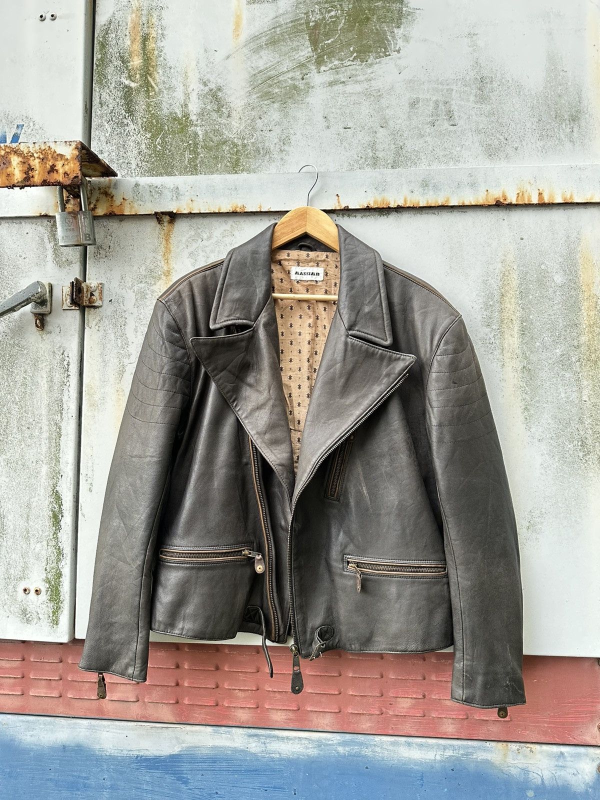 Massimo Osti Massimo Double Collar Leather Jacket Size US M / EU 48-50 / 2 - 2 Thumbnail