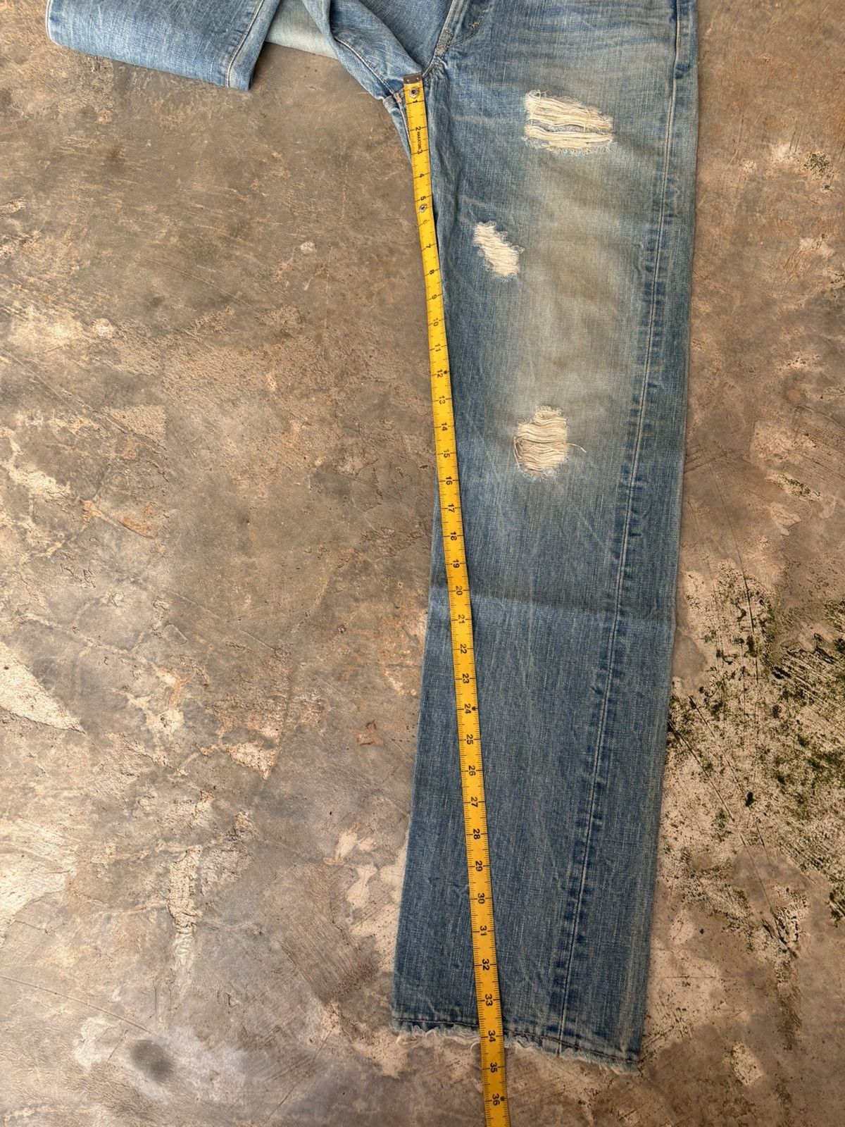 Edwin × Japanese Brand Vintage Distressed Edwin 505 Selvedge Denim Jeans Size US 29 - 12 Thumbnail