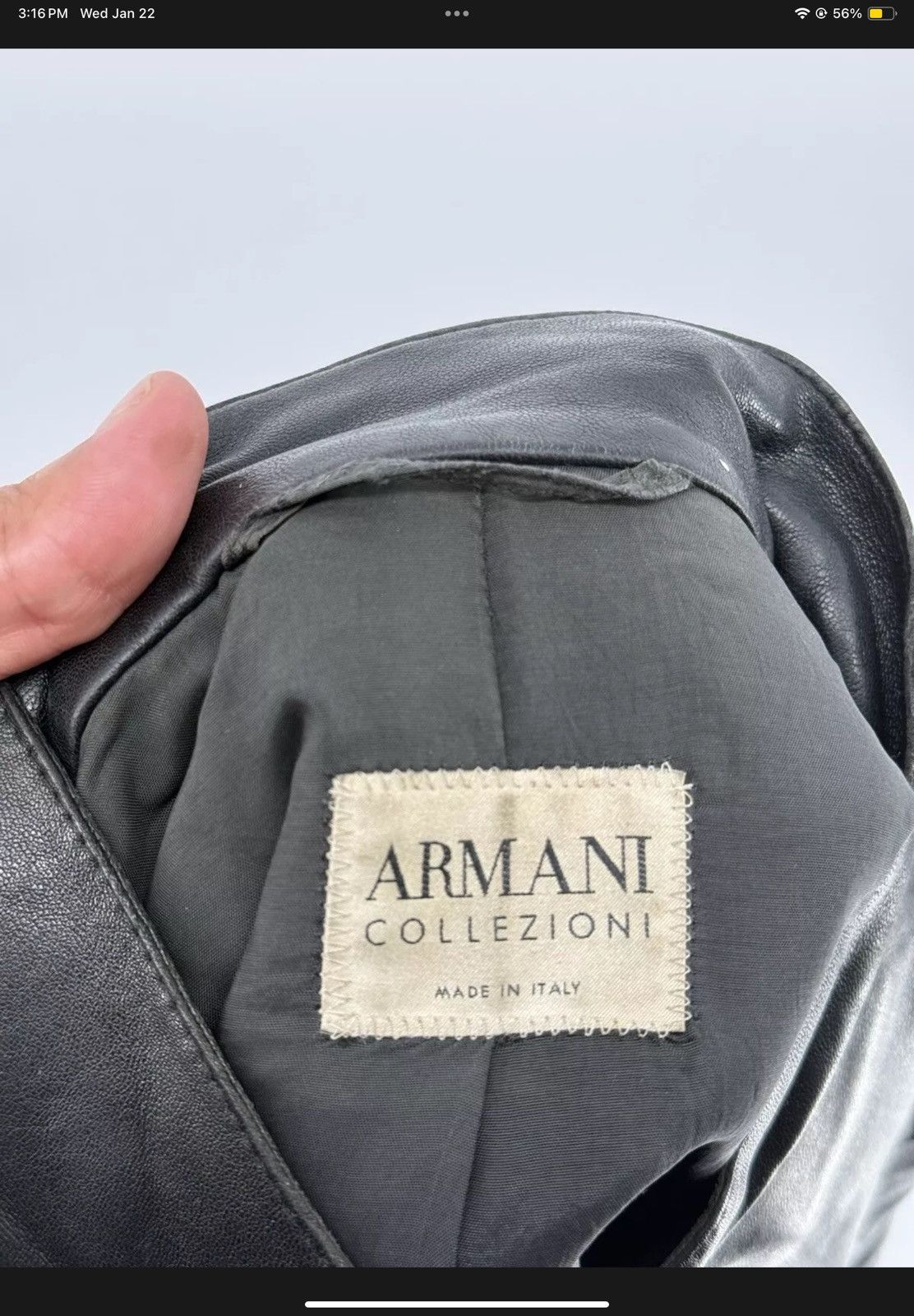 Armani Armani Collezioni Leather Jacket Black Women’s Size 42 Size L / US 10 / IT 46 - 11 Thumbnail