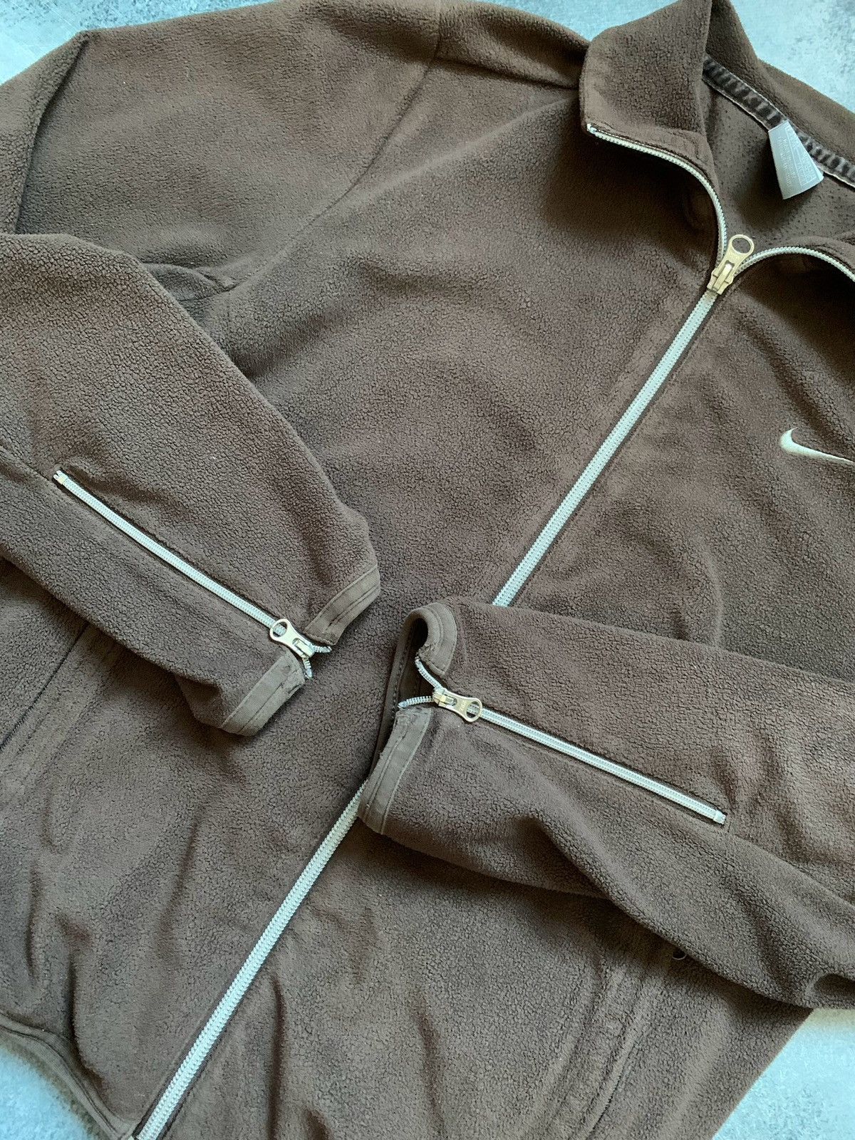 Nike × Vintage Nike Vintage Fleece Zip Up Sweatshirt Y2K Size L / US 10 / IT 46 - 9 Thumbnail