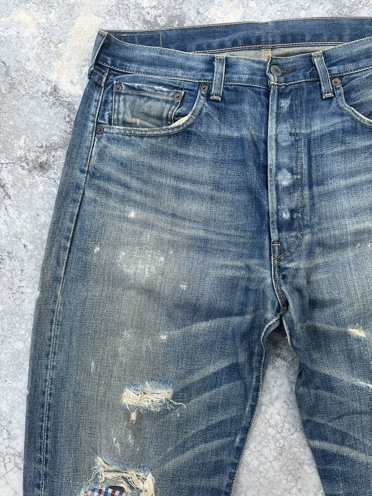 Levi's Vintage Levi's 501 Big E 1971 Distressed Jeans Size US 34 / EU 50 - 6 Thumbnail
