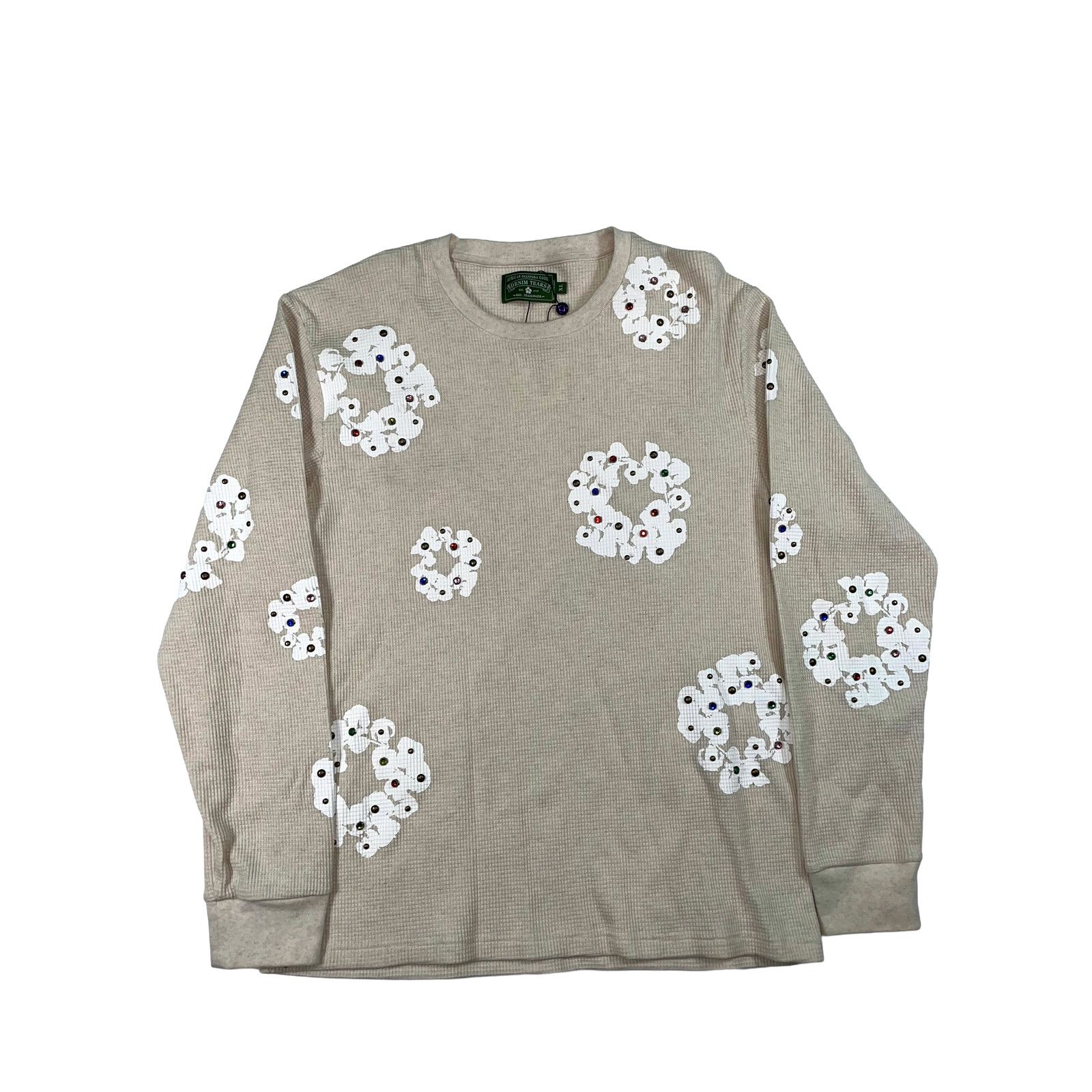DENIM TEARS Denim Tears Rhinestone Cream Thermal Size XL / US 12-14 / IT 48-50 - 1 Thumbnail