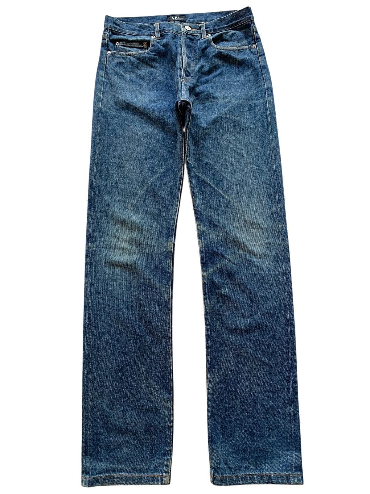 A.P.C. A.P.C SELVEDGE FADED & RUSTY JAPANESE DISTRESSED DENIM Size US 30 / EU 46 - 1 Thumbnail