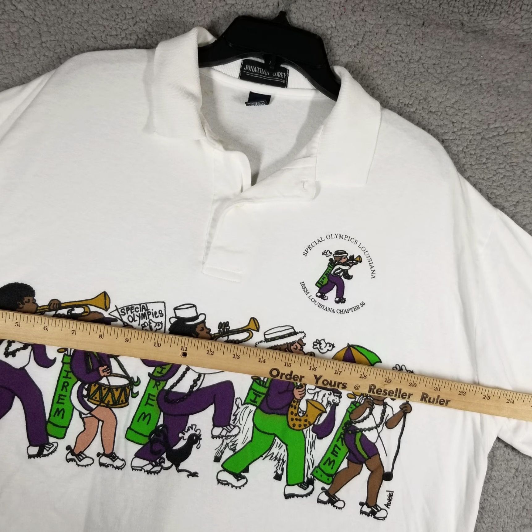 Vintage VINTAGE Special Olympics Louisiana Polo Shirt Mens XL White 100% Cotton Short Sleeve Graphic Print 90s Sports Mens XL Size US XL / EU 56 / 4 - 6 Thumbnail