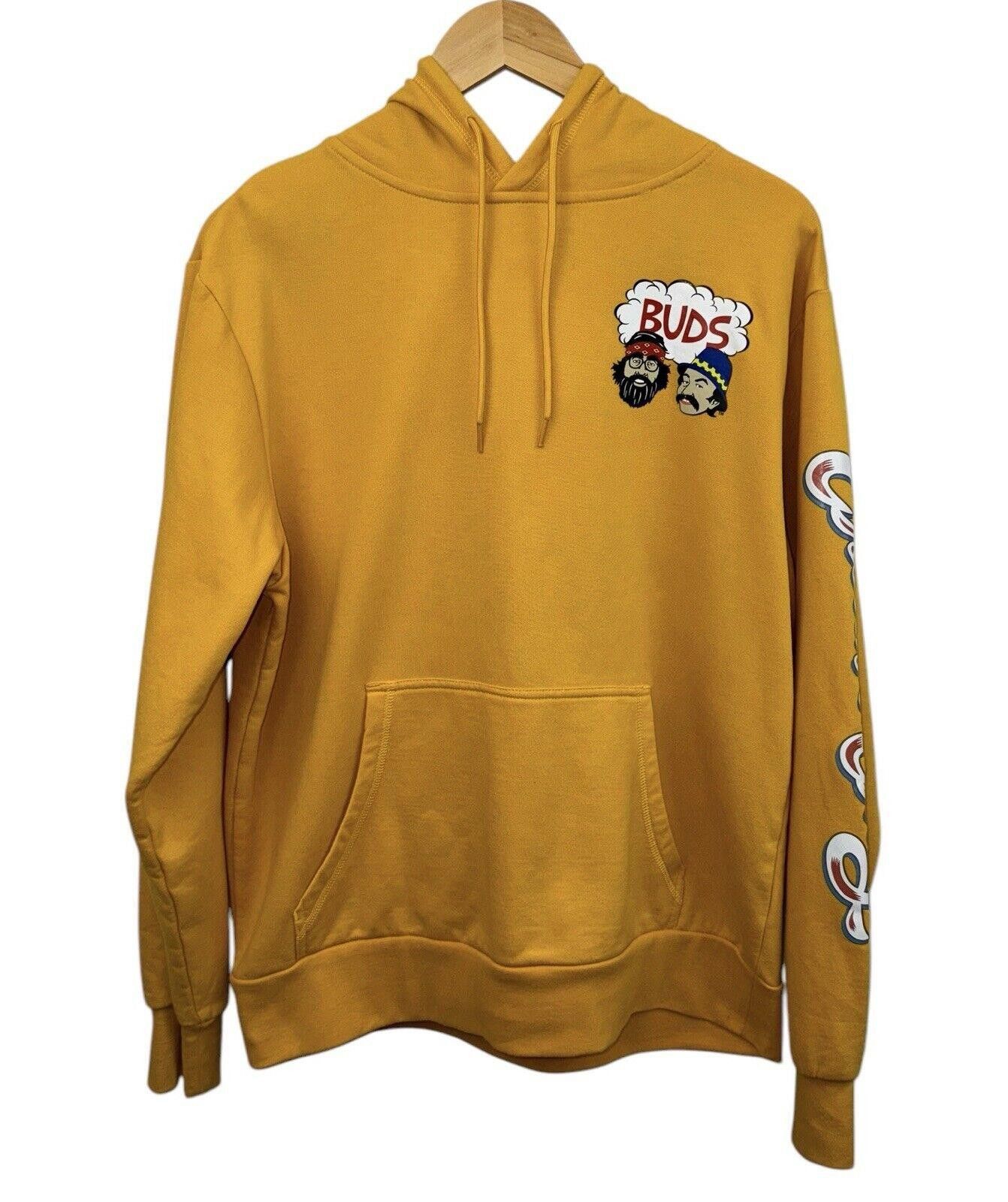 Designer Cheech & Chong Mustard Yellow Best Buds Graphic Hoodie Sz M Size US 32 / EU 48 - 1 Thumbnail
