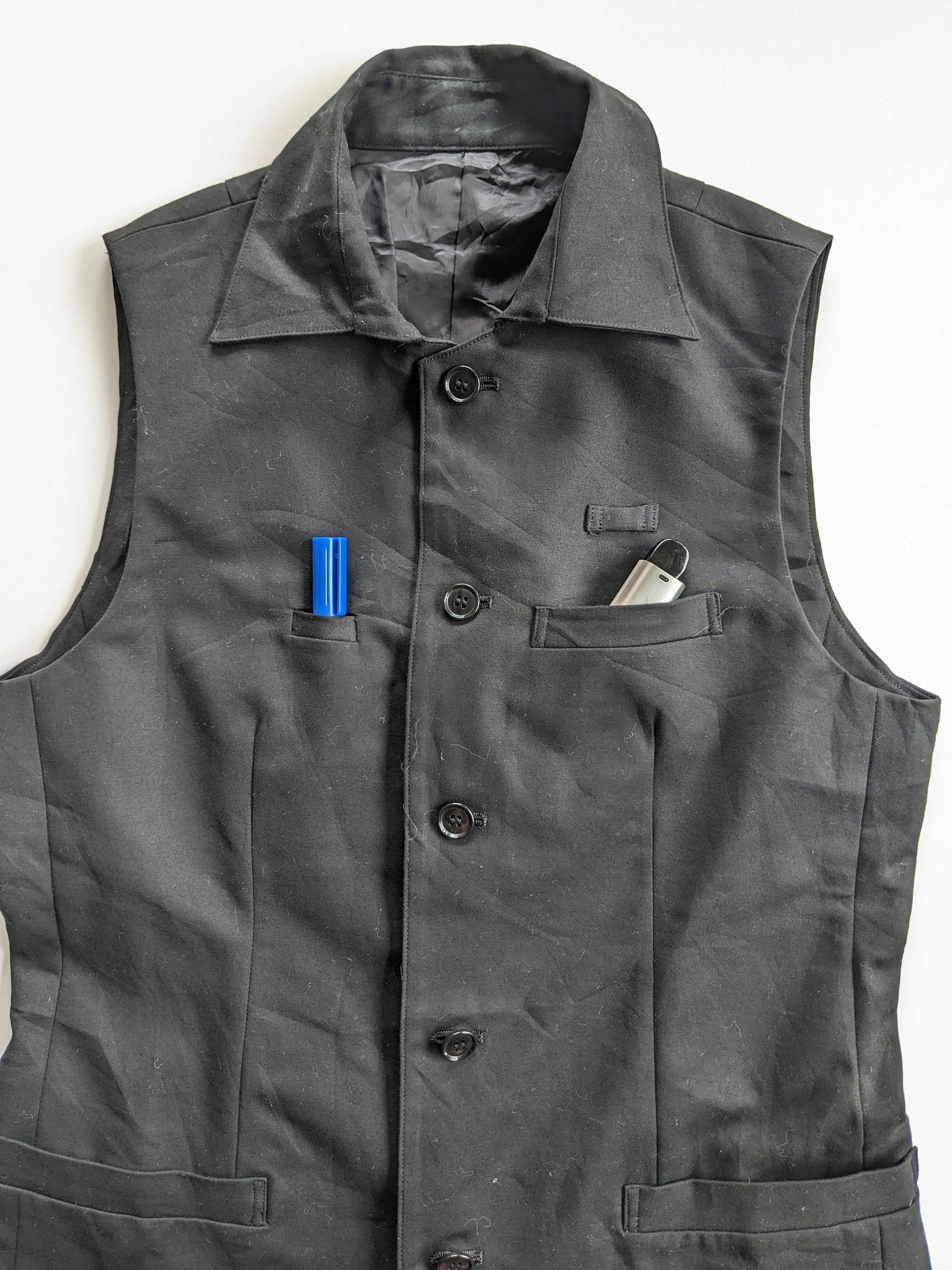 Final Home Final Home Black Utility Vest Vintage Size US M / EU 48-50 / 2 - 3 Thumbnail