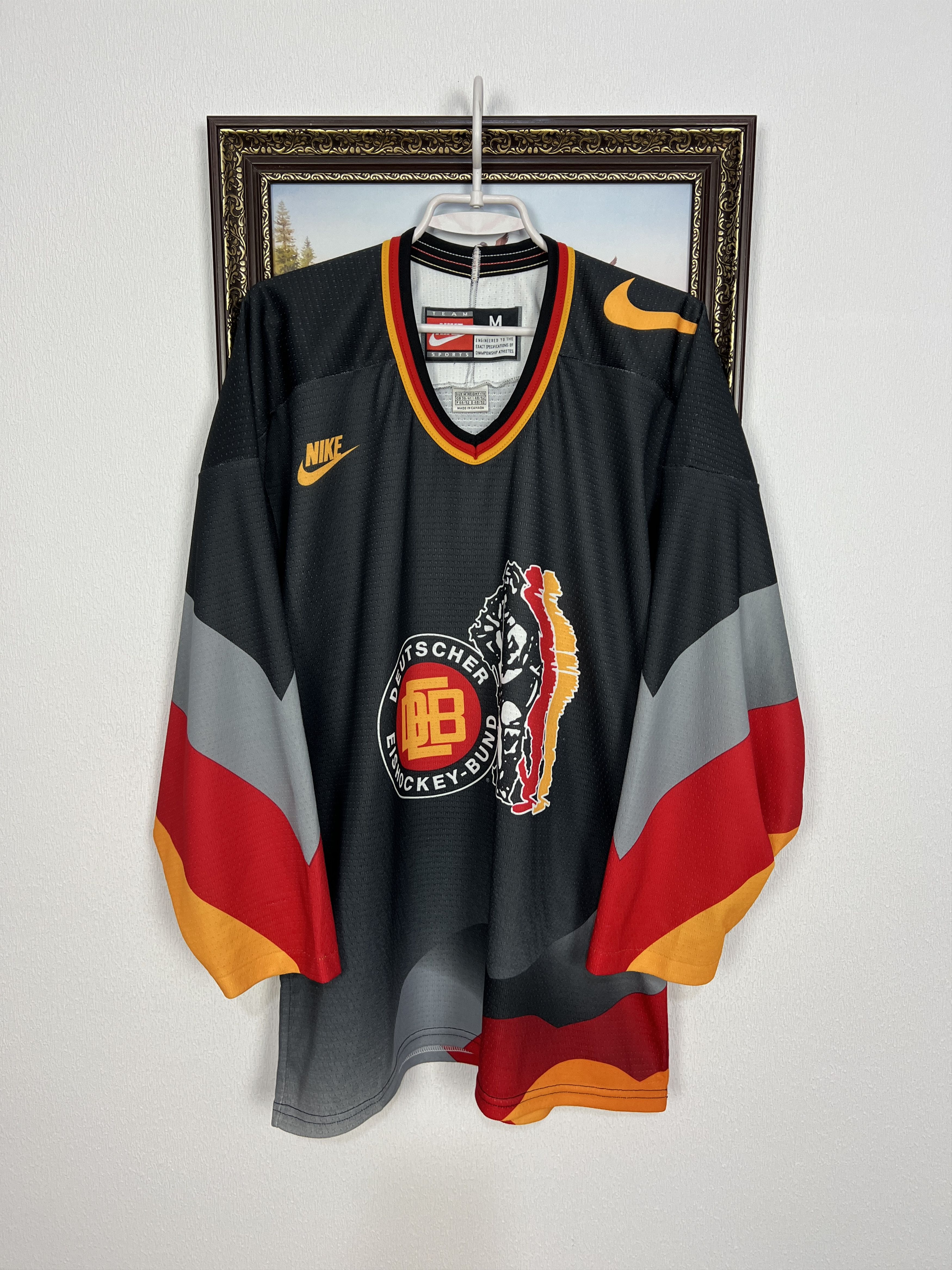 Nike Vintage Germany Deutschland Ice Hockey Jersey Shirt Trikot Size US M / EU 48-50 / 2 - 1 Thumbnail