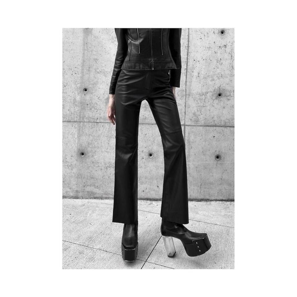 Vintage Avant - Garde leather trousers Size 25" / US 0 / IT 36 - 1 Thumbnail