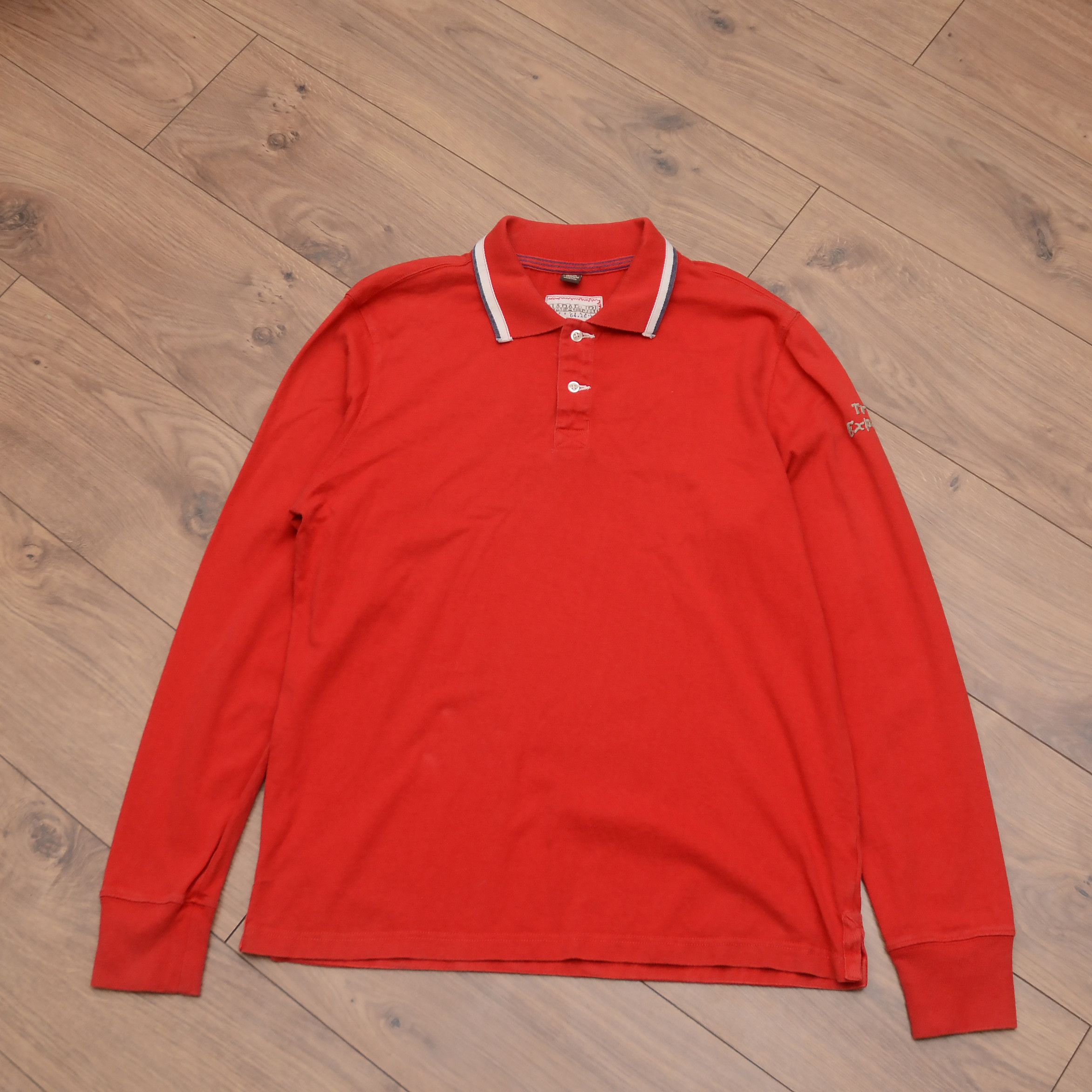 Napapijri Napapijri Long Sleeve Polo Shirt — Size XL — Red big logo Size US XL / EU 56 / 4 - 5 Thumbnail