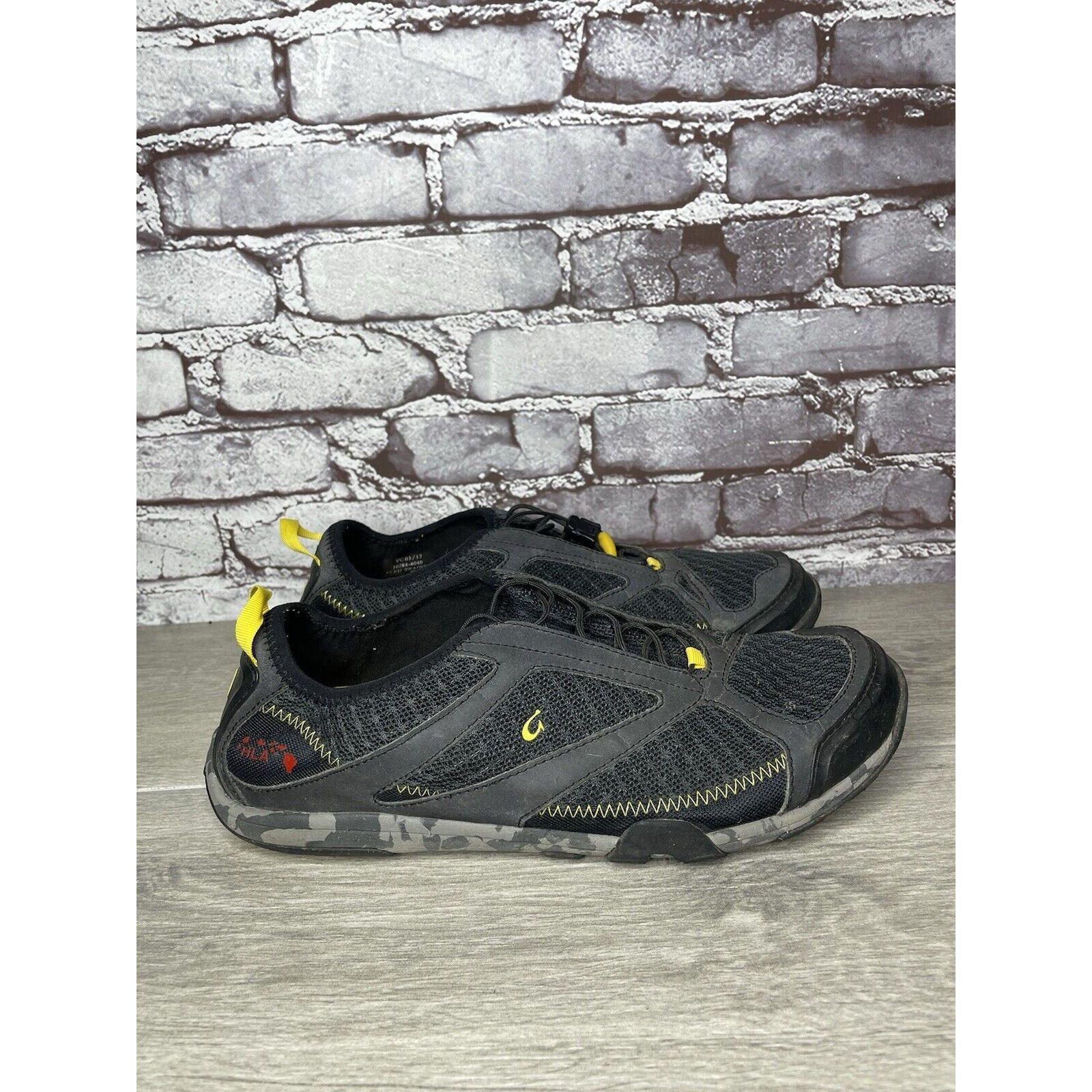 Olukai Olukai Shoes Eleu Trainer Black Camo Yellow Comfort Walking Size US 11 / EU 44 - 3 Thumbnail
