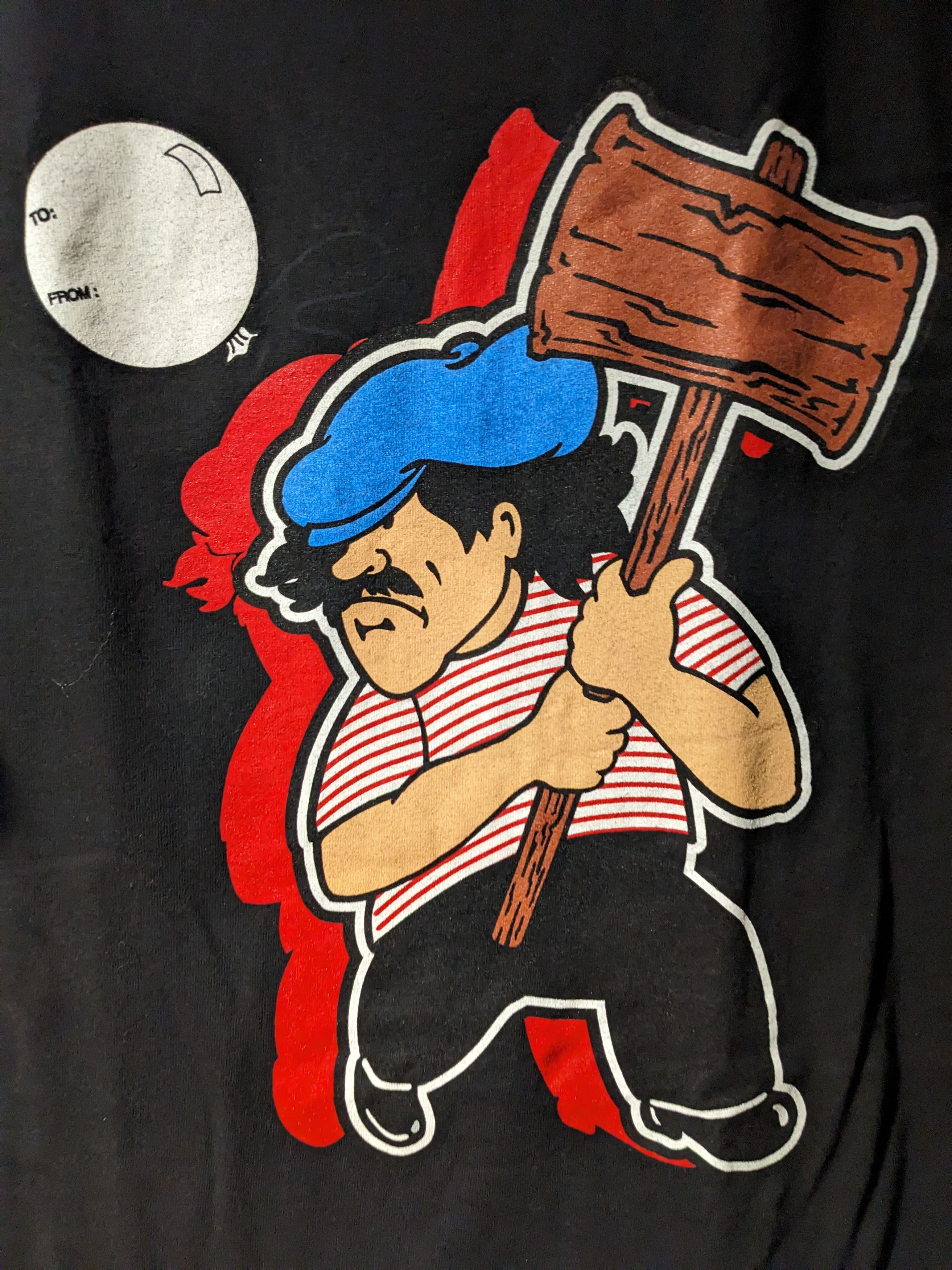 Hanes Vintage 90s Gallagher Sledge matic Front Watermelon T-Shirt Size US L / EU 52-54 / 3 - 2 Thumbnail