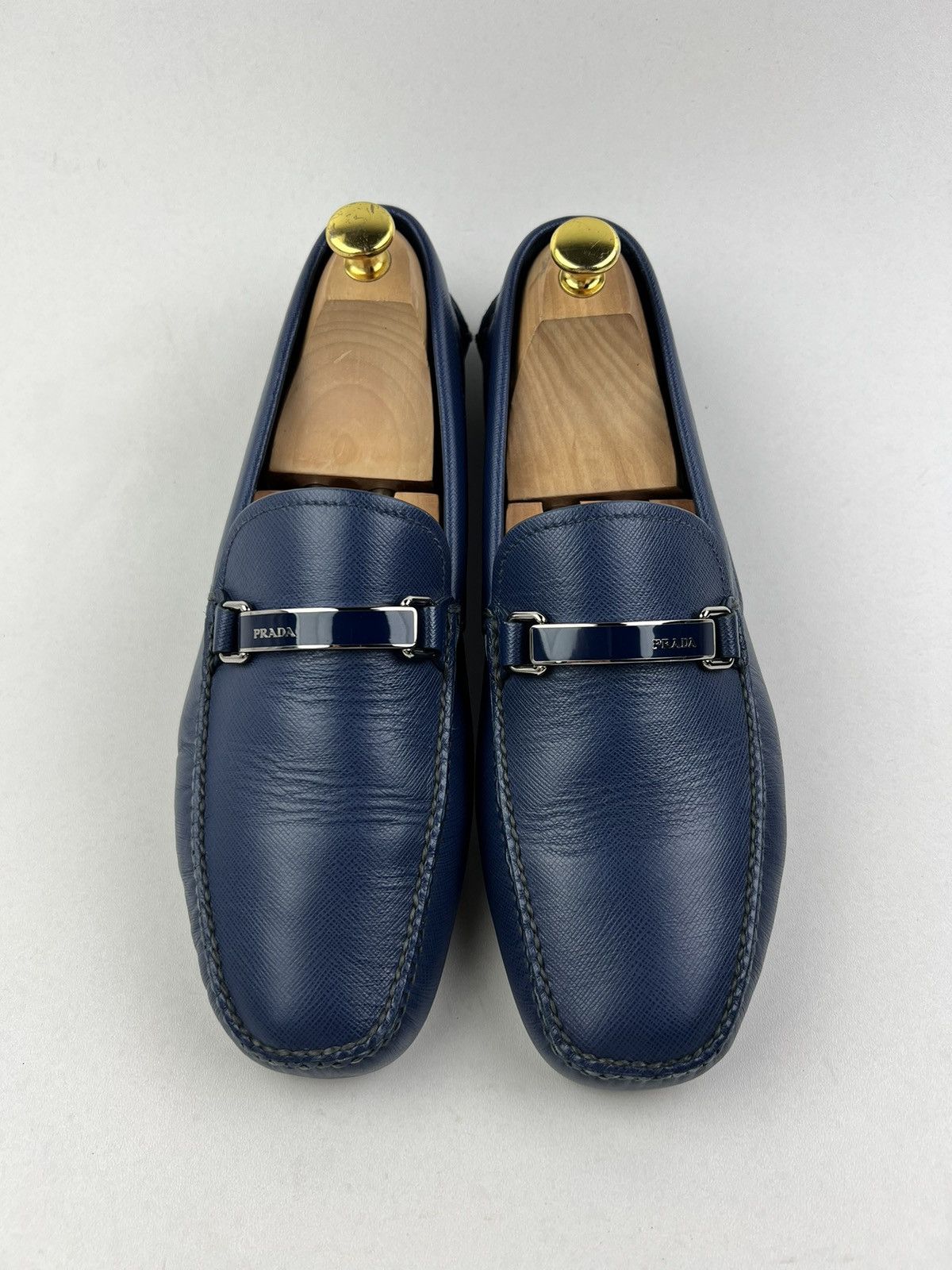 Prada PRADA Loafers Leather Saffiano Drivers Moccasins Shoes Logo Size US 9.5 / EU 42-43 - 4 Thumbnail