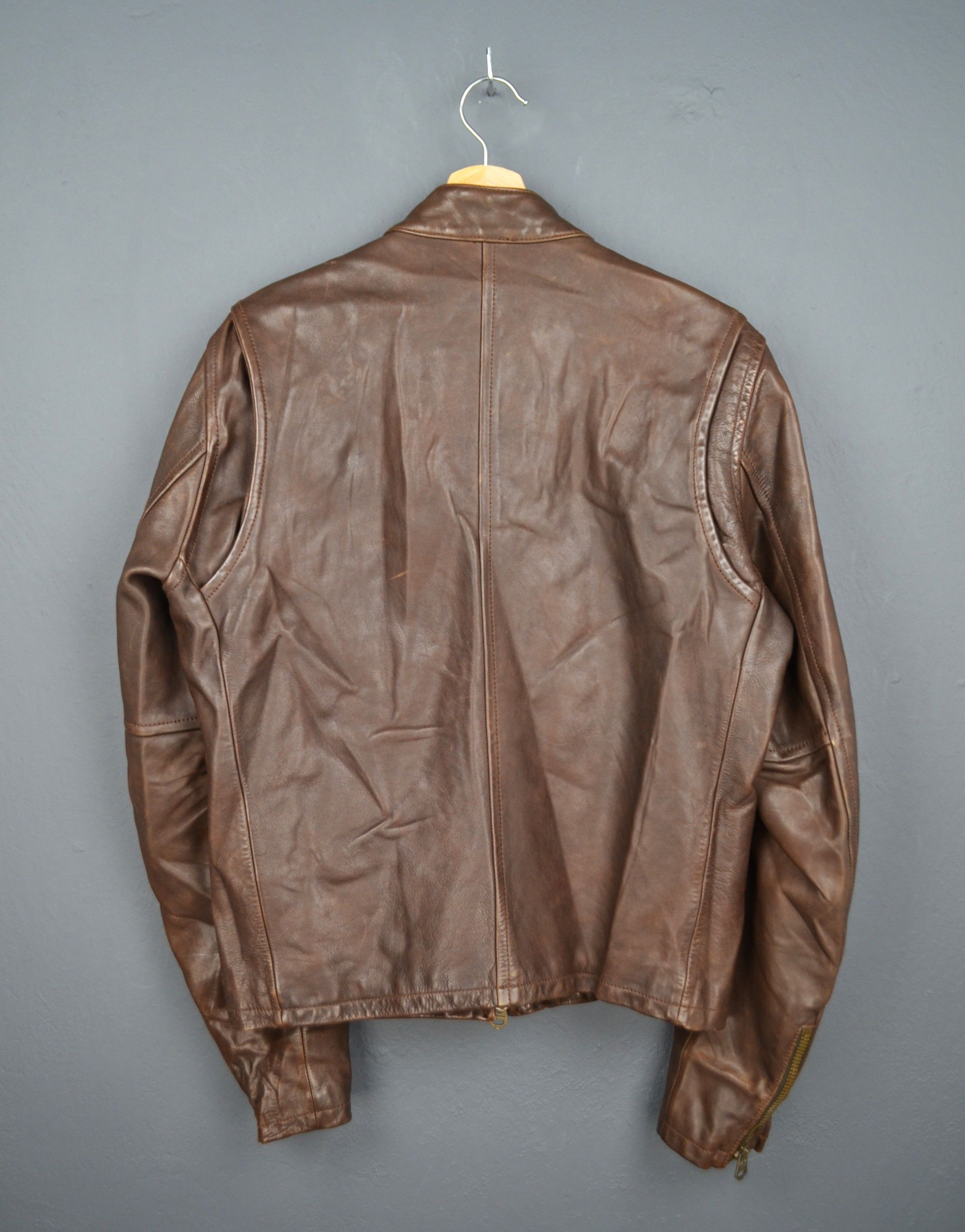 Other Ezra Fitch Cafe Racer Leather Motorcycle Jacket Size L Size US L / EU 52-54 / 3 - 8 Thumbnail