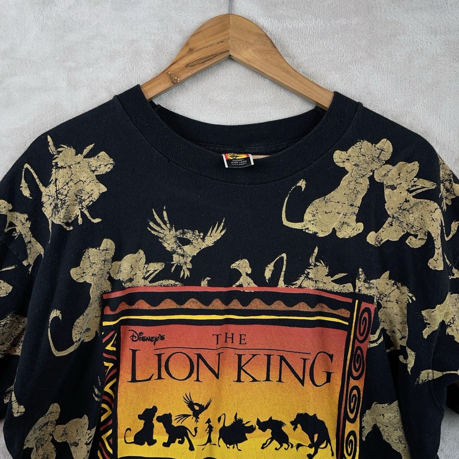 Disney Vintage 90s Disney Lion King Jerry Leigh AOP Simba T Shirt Size US XL / EU 56 / 4 - 1 Thumbnail