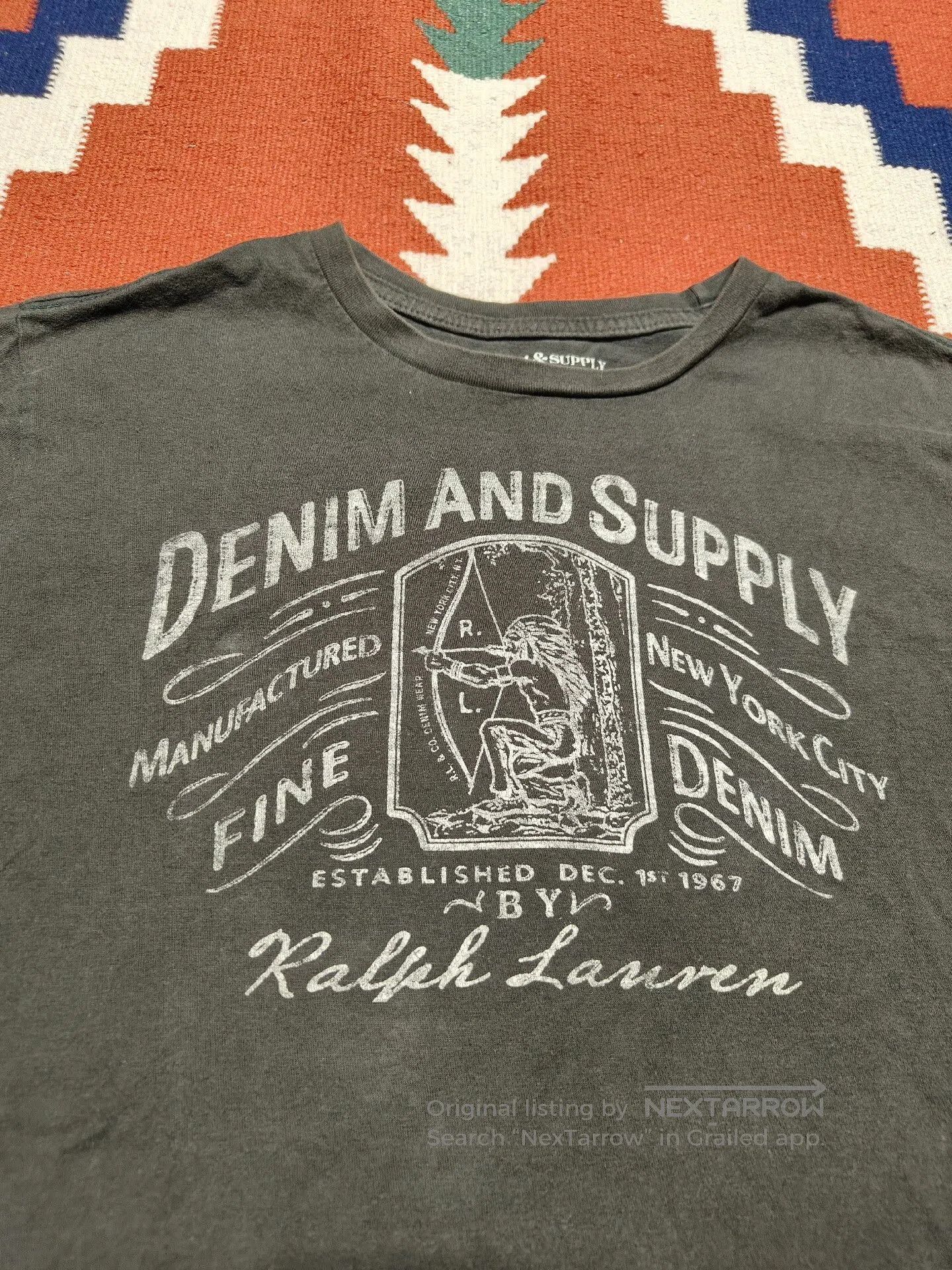 Denim & Supply Ralph Lauren RL DS Indian Chief Short Sleeve T-Shirt. Size US S / EU 44-46 / 1 - 2 Thumbnail