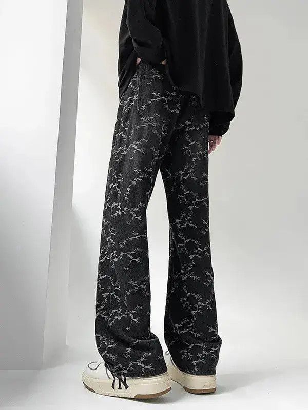 Japanese Brand Retro loose slightly flared straight leg jeans Size US 32 / EU 48 - 3 Thumbnail