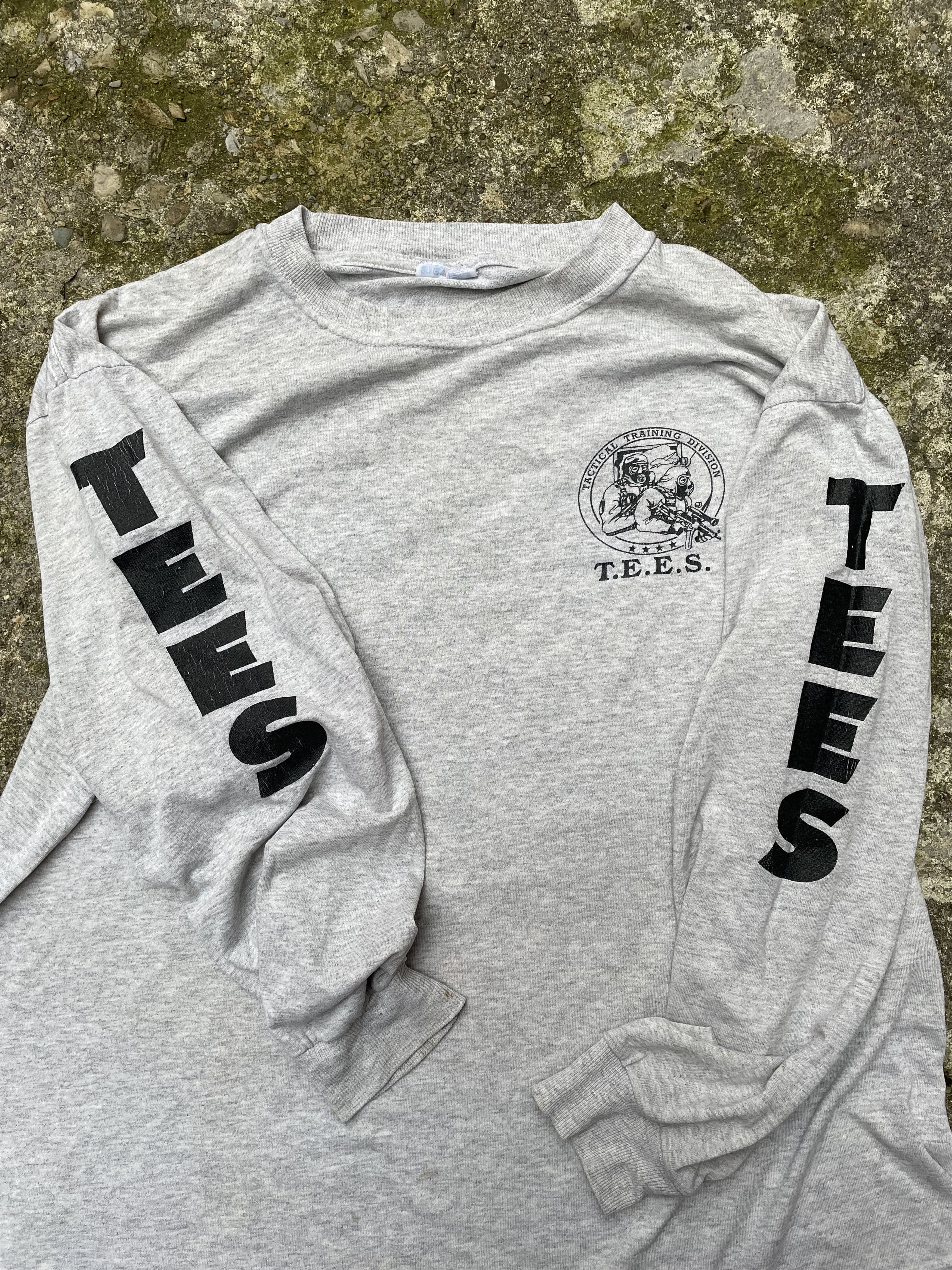 Vintage VTG 90's TEES Tactical Training Division Long Sleeve T-Shirt Size US XL / EU 56 / 4 - 3 Thumbnail