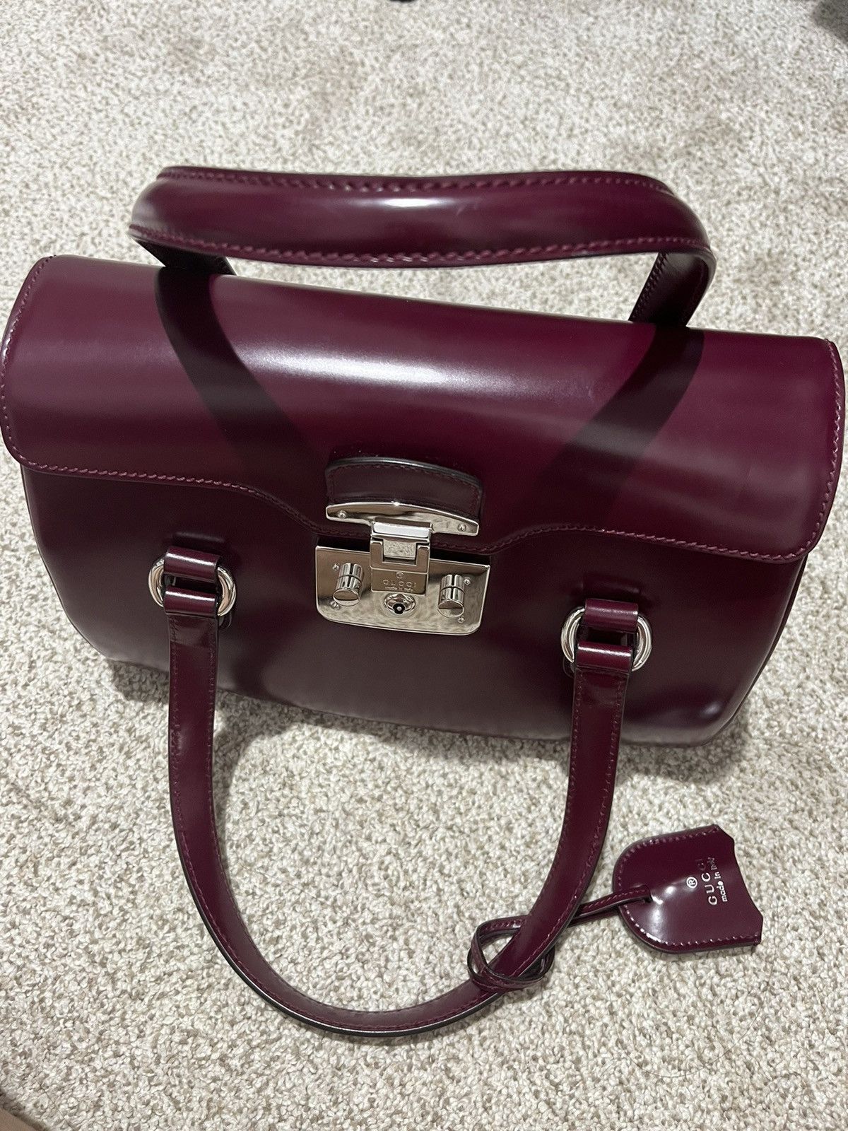 Gucci Gucci Burgundy Lady Lock Handbag Size ONE SIZE - 14 Thumbnail