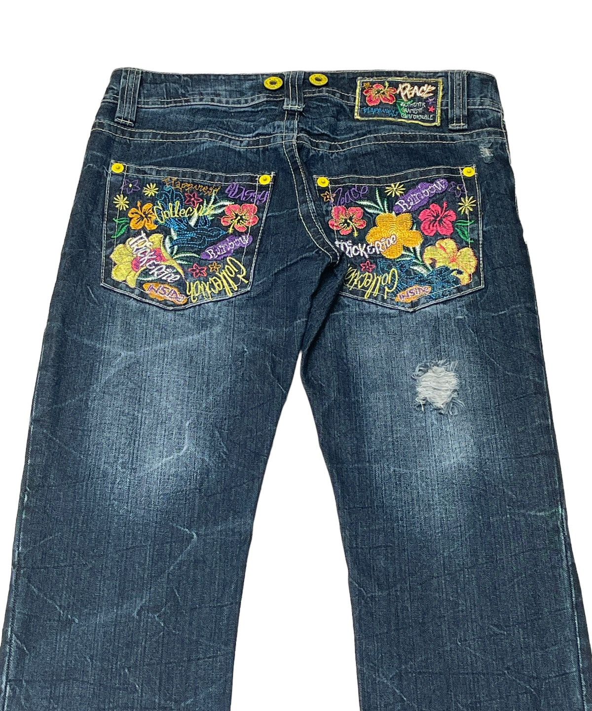Designer × Vintage Vintage Brand Peace Authentic Jeans 2000s Size US 32 / EU 48 - 8 Thumbnail