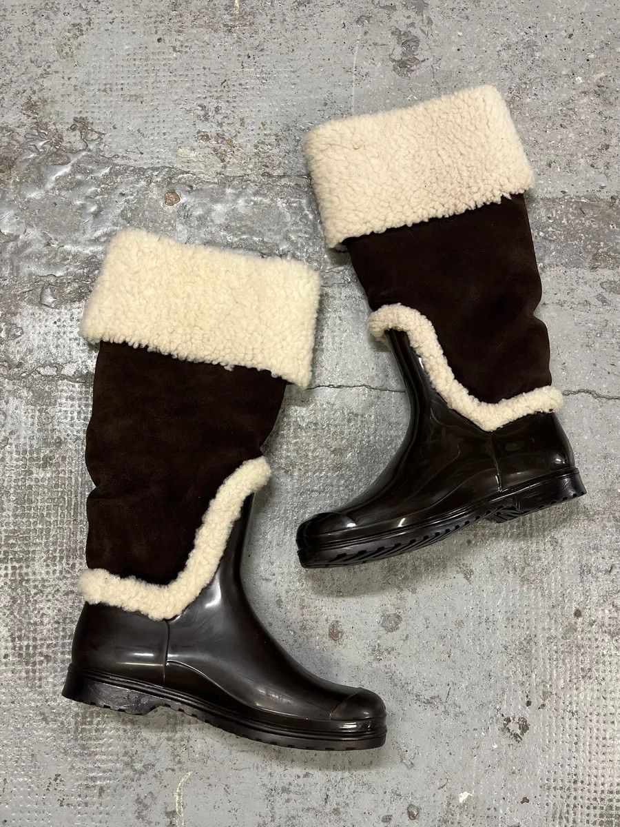 Dolce & Gabbana FW2008 Dolce & Gabbana Black & Brown Shearling Leather Boots Size US 8 / IT 38 - 3 Thumbnail
