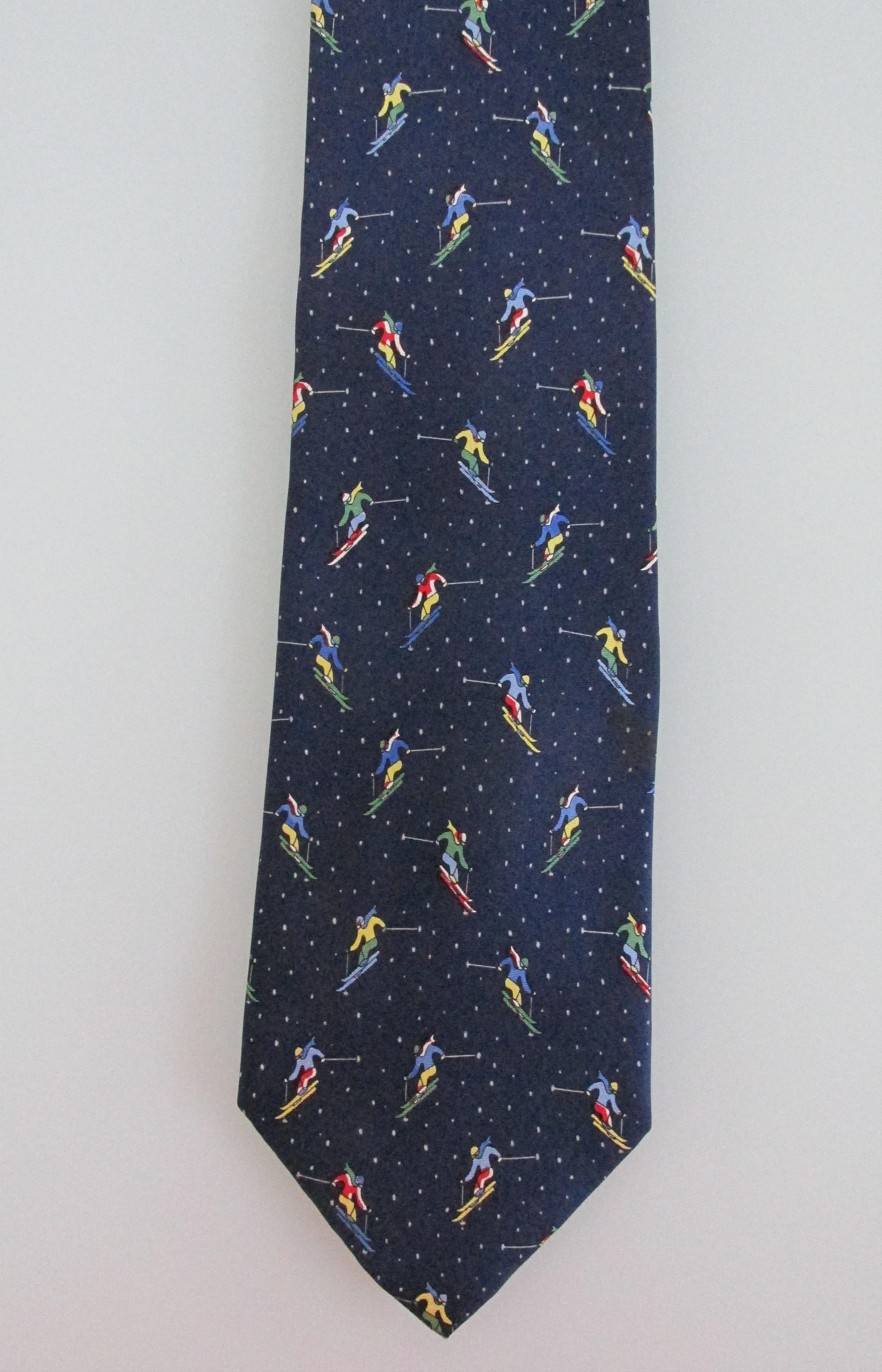Other Alynn "Downhill Skier" Men's Silk Tie Size ONE SIZE - 2 Thumbnail