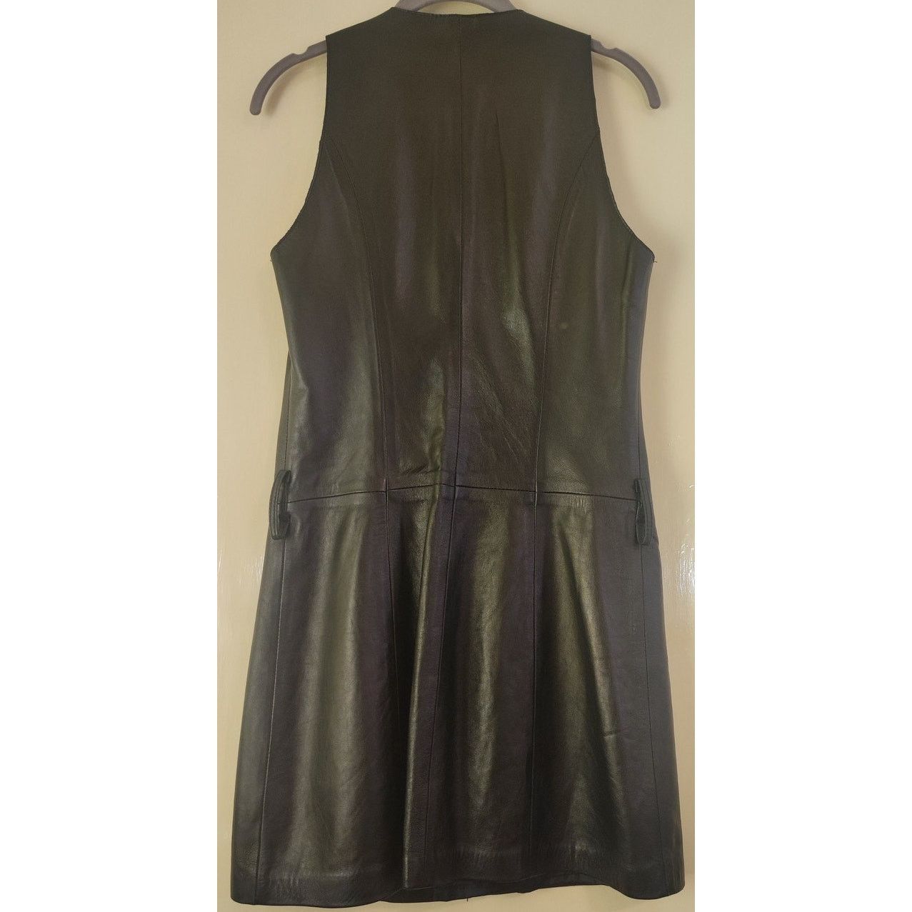 Designer Giorgio Cuirs Black Lamb Leather Mini Dress S French Size 40 Size S / US 4 / IT 40 - 6 Thumbnail