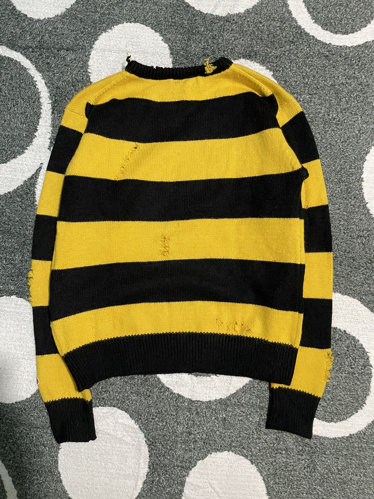 Japanese Brand SLYDE DISTRESSED STRIPED PUNK STYLE KNITWEAR Size US M / EU 48-50 / 2 - 2 Thumbnail