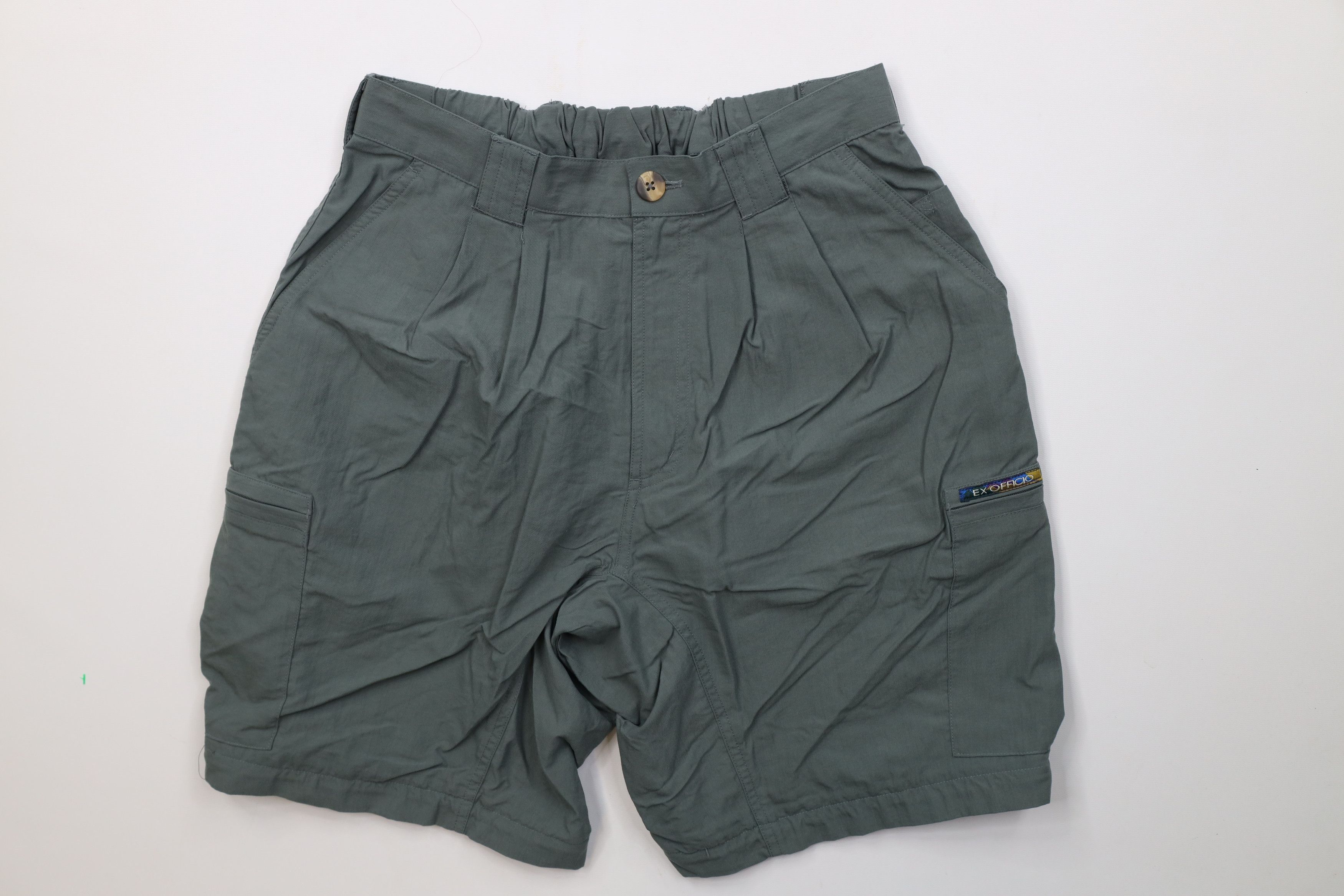 ExOfficio Vintage 90s ExOfficio Hiking Trekking Cargo Shorts Green Size 28" / US 6 / IT 42 - 1 Thumbnail