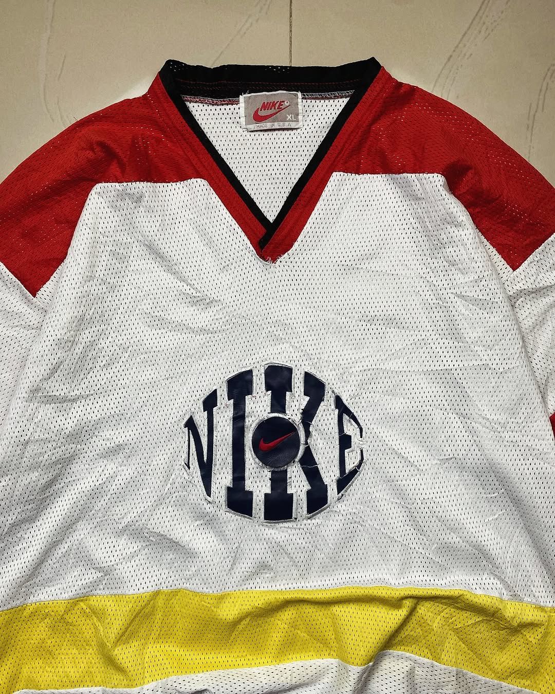 Nike 1990’s Bootleg Vintage Nike Leather patch Jersey Size US XXL / EU 58 / 5 - 2 Thumbnail