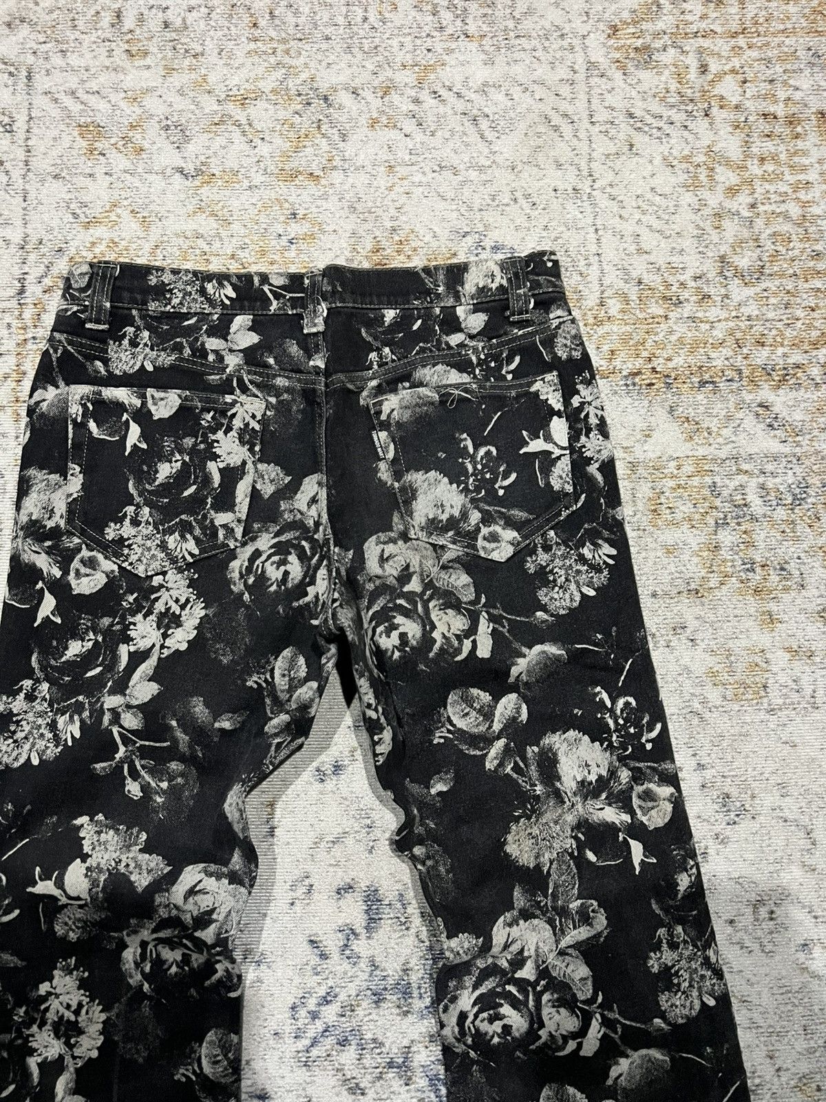 If Six Was Nine Tornado Mart Black Rose Flared Denim vkei LGB style Size US 32 / EU 48 - 4 Thumbnail