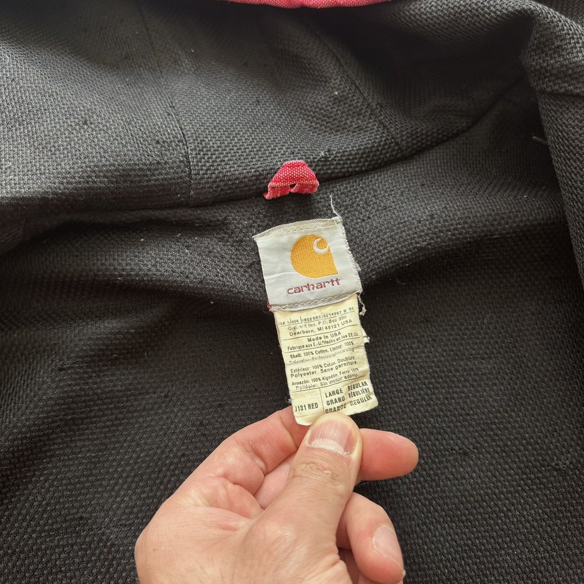 Carhartt Rare Carhartt Duck Active Jacket 90s – Red [Made in USA] Size US L / EU 52-54 / 3 - 15 Thumbnail