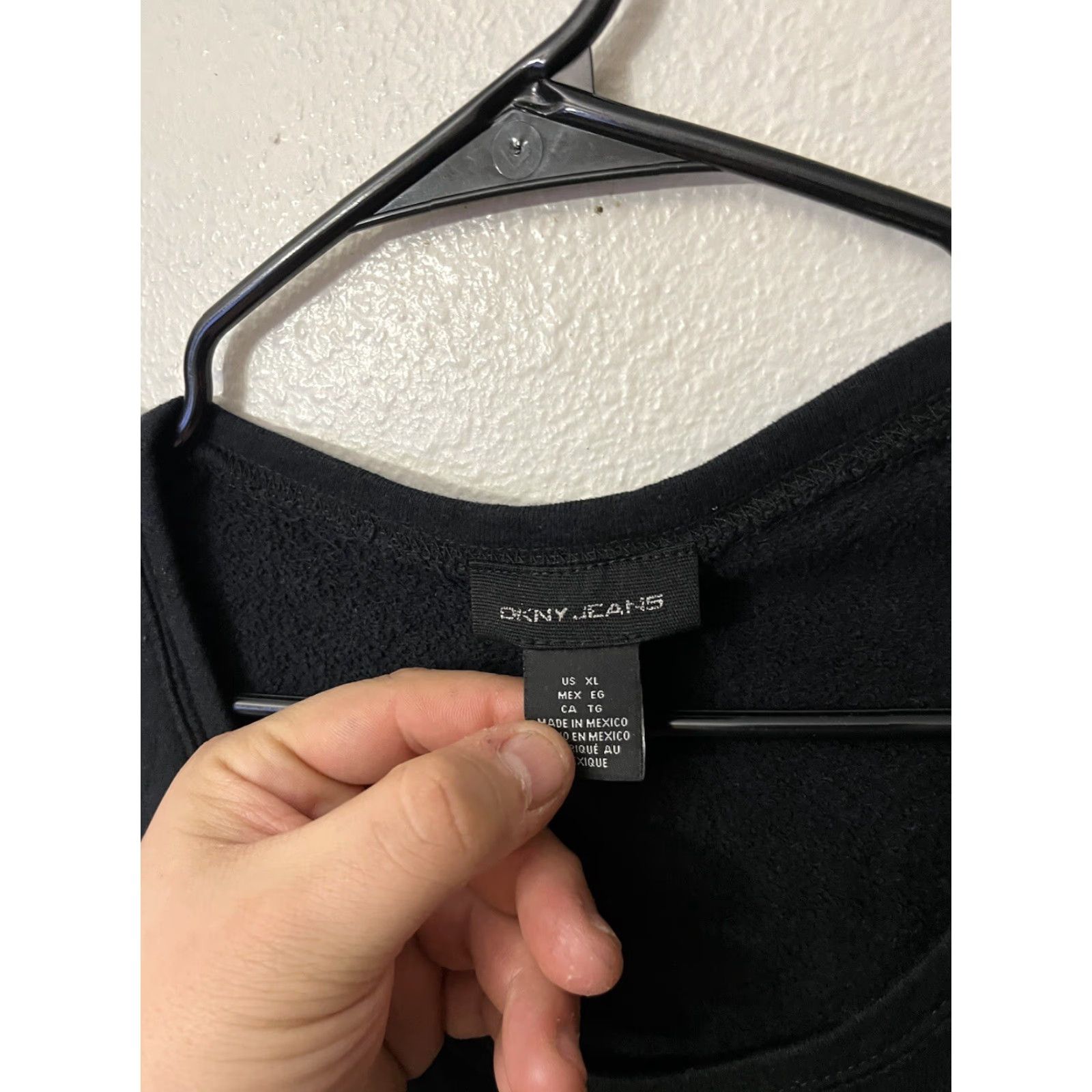 DKNY DKNY SPORT Sweatshirt Top Black Women XL Logo Pullover Crew Neck Fleece Cotton Polyester Casual Activewear Size XL / US 12-14 / IT 48-50 - 2 Thumbnail
