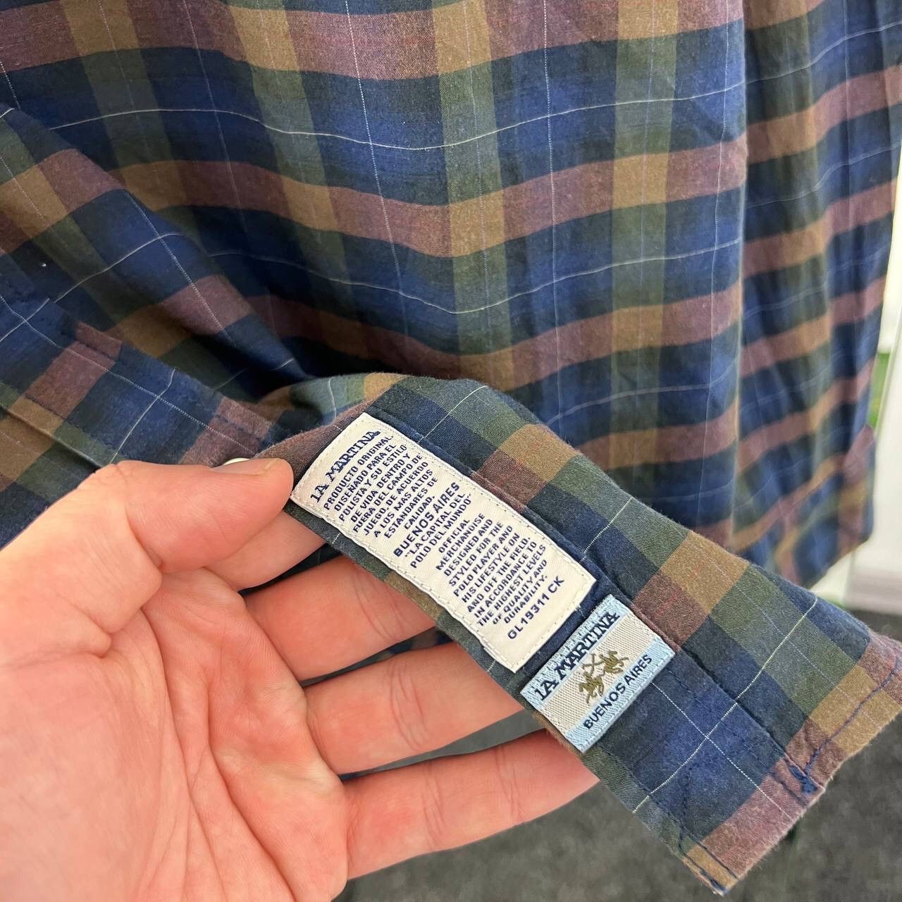 La Martina Patagonia La Martina Checkered Shirt Button Up Vintage Y2k Size US XL / EU 56 / 4 - 4 Thumbnail