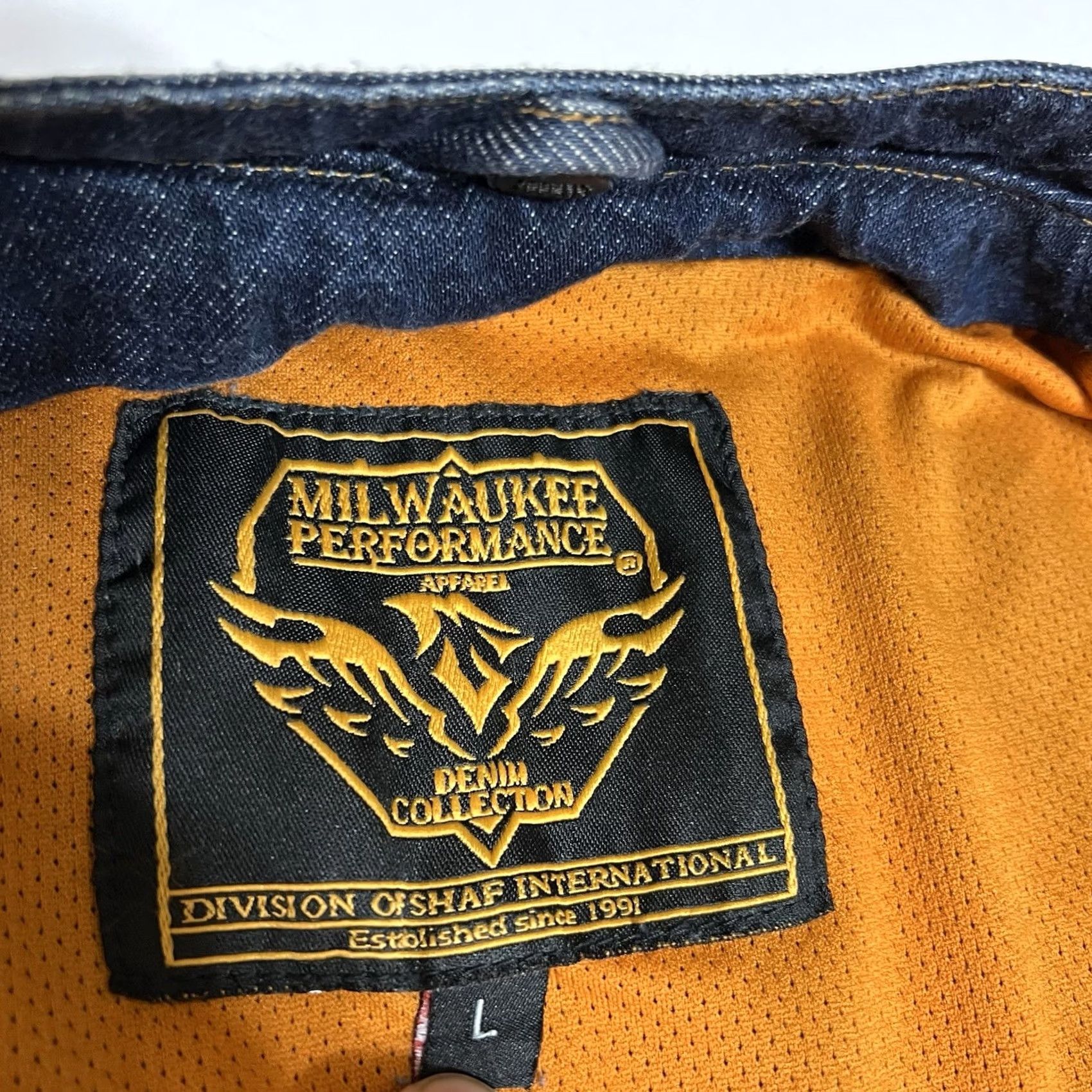 Vintage Milwaukee Denim Biker Vest Men's Large Blue Snap Front Pockets Size US L / EU 52-54 / 3 - 6 Thumbnail