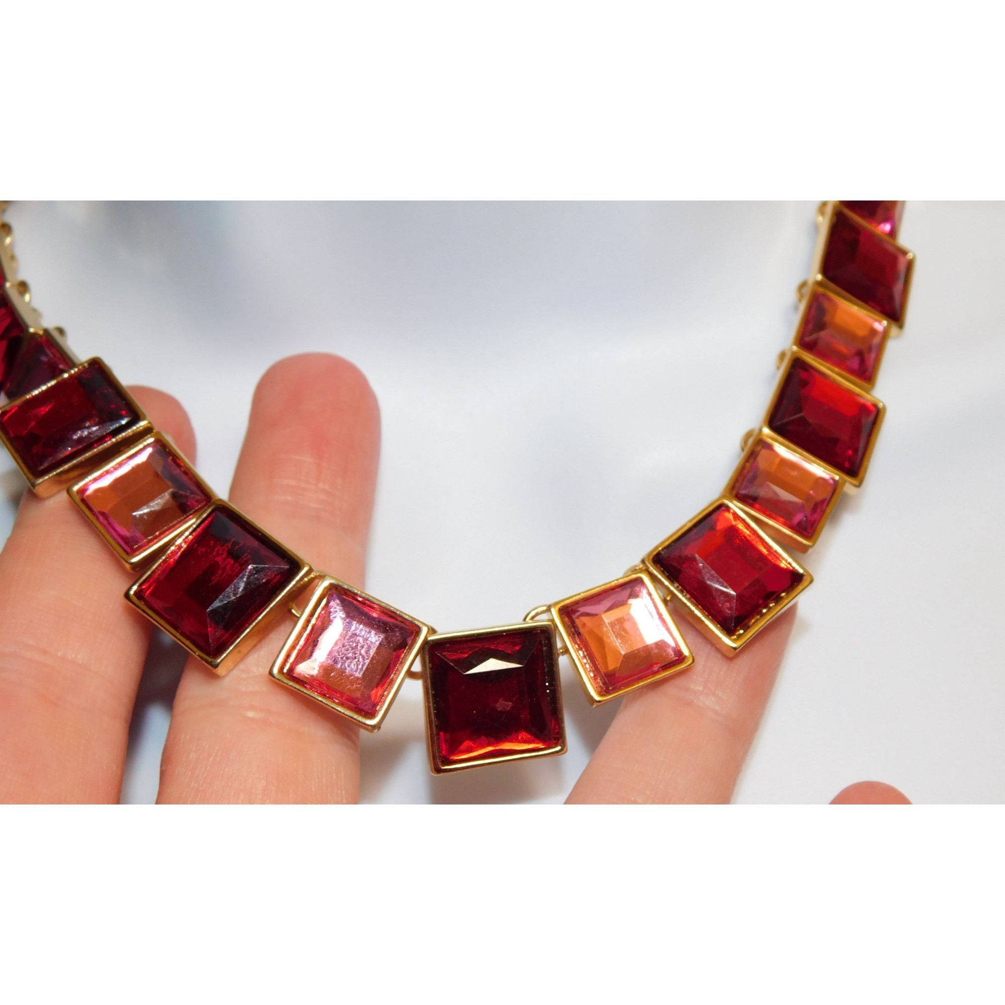 Other Charming Charlie Pink And Red Tile Necklace Size ONE SIZE - 1 Thumbnail