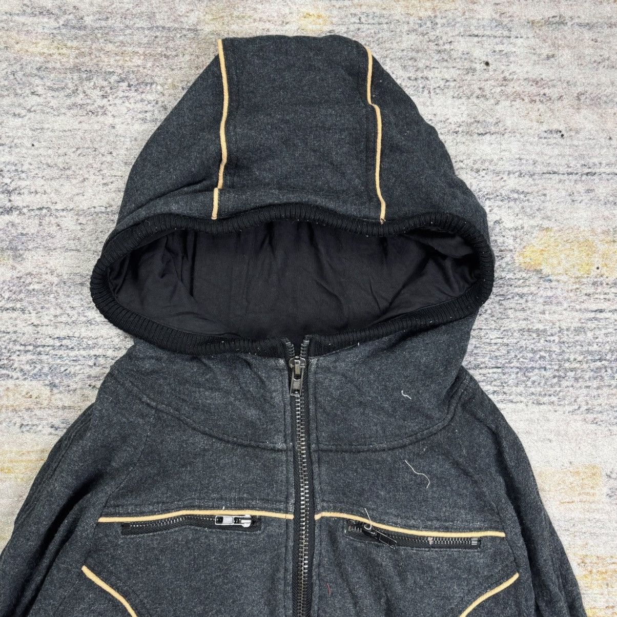 JACKROSE 2000s Jackrose - Vkei Style Extra Hand Rib Zip Hoodie Size US M / EU 48-50 / 2 - 5 Thumbnail