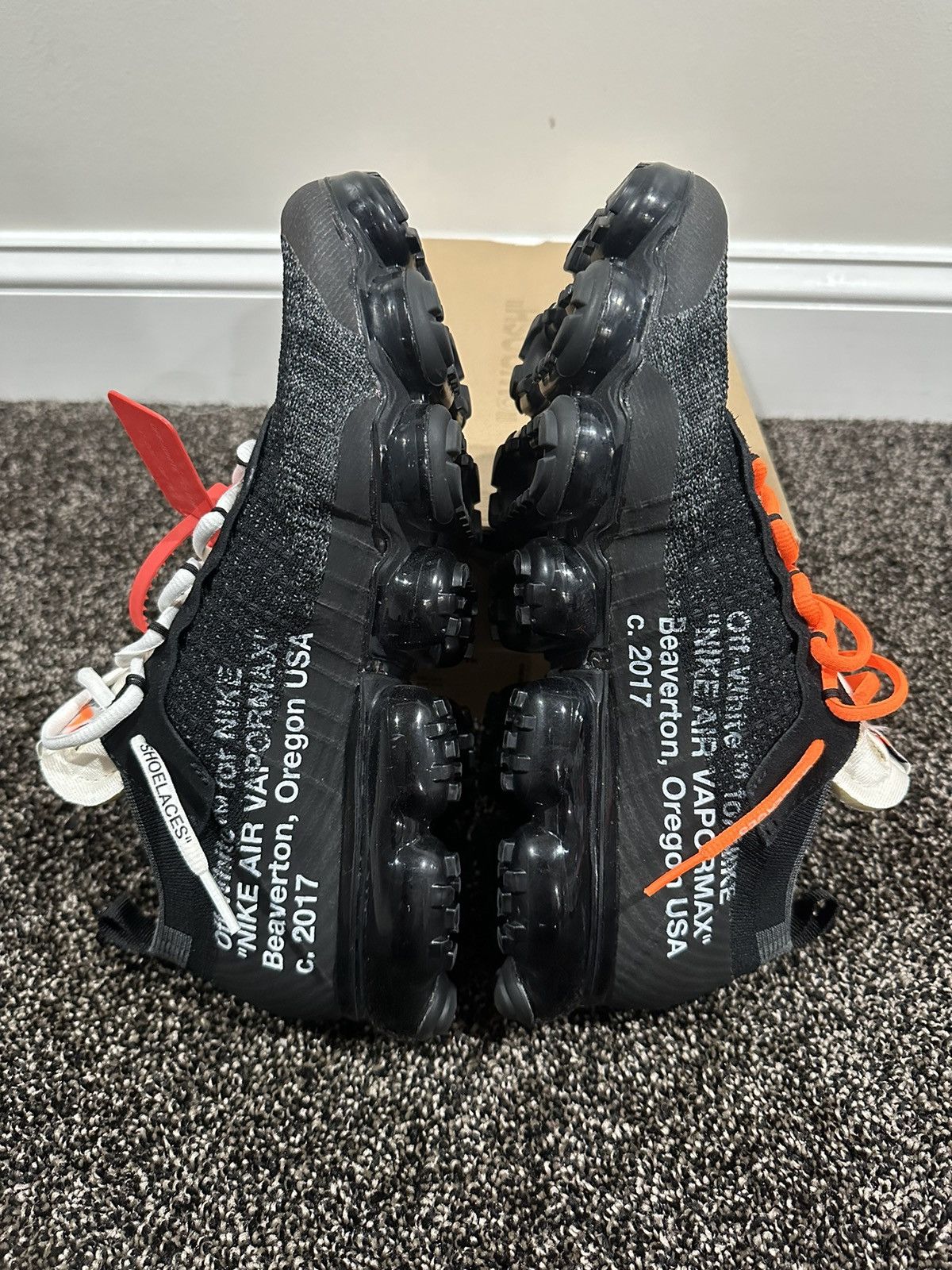 Nike Nike x Off-White Virgil Air VaporMax Black “The Ten” OG Size US 10.5 / EU 43-44 - 7 Thumbnail