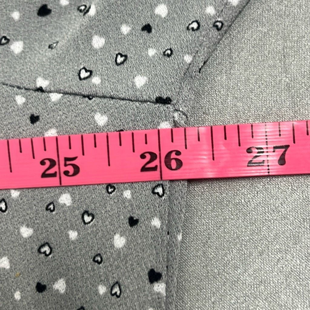 Other Adrianna Papell Womens 2X Gray Black Heart Print Blouse Size XXL / US 16-18 / IT 52-54 - 9 Thumbnail