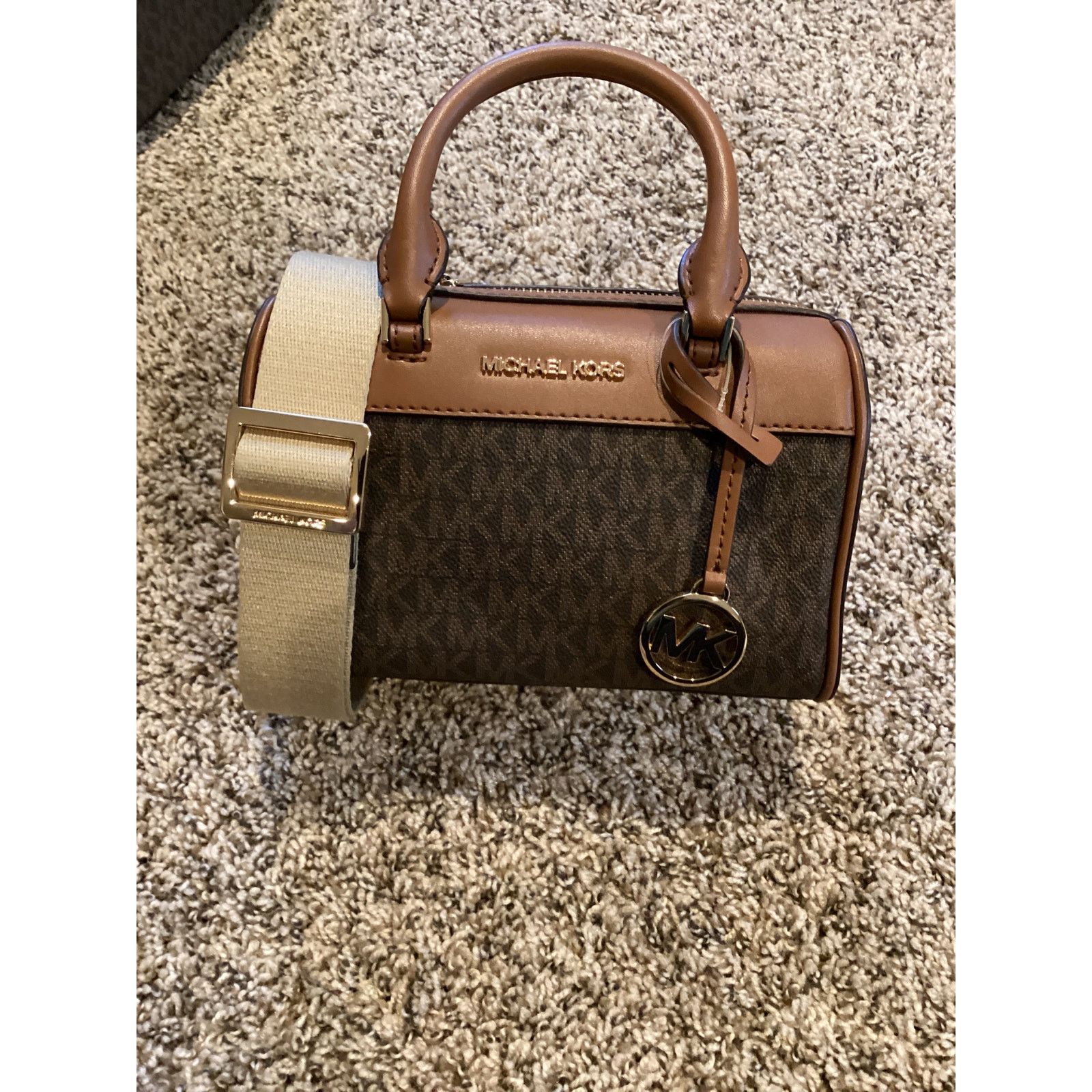 Michael Kors Michael Kors ES Duffle Travel - Leather/Coated Canvas Size ONE SIZE - 4 Thumbnail