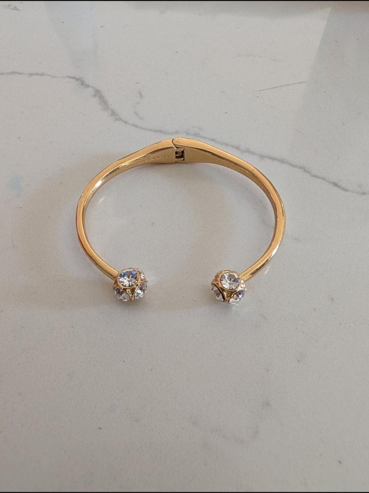 Other kate spade gold-tone open cuff with crystal endcaps Size ONE SIZE - 2 Thumbnail
