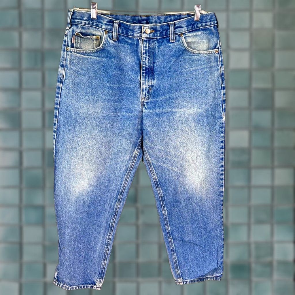 Carhartt VINTAGE Carhartt Pants Mens 40 Blue Relaxed Fit Dungaree Work Wear Outdoor 40x30 Size US 40 / EU 56 - 1 Thumbnail