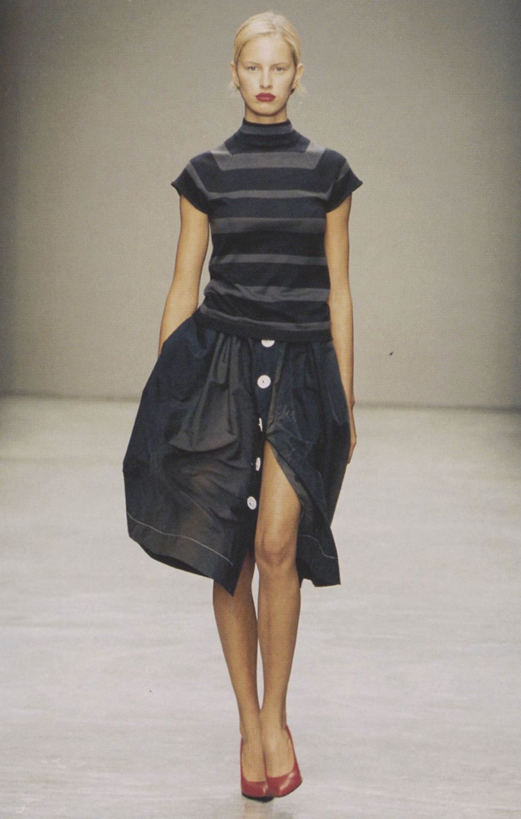 Prada Prada S/S2001 Stripe Tee Size L / US 10 / IT 46 - 1 Thumbnail