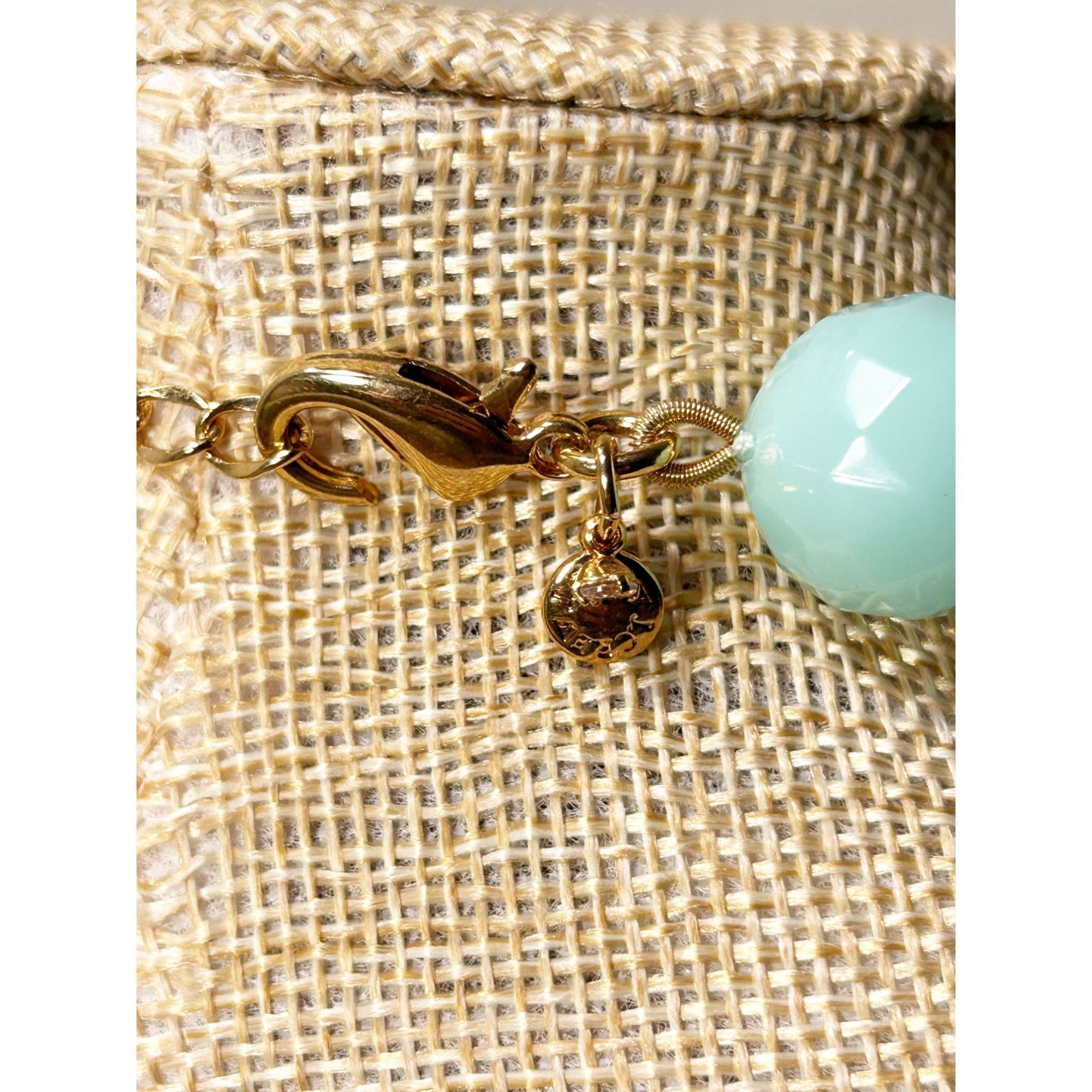 J.Crew J.Crew Faceted Bead/Rhinestone Necklace in Aqua Blue Size ONE SIZE - 4 Thumbnail